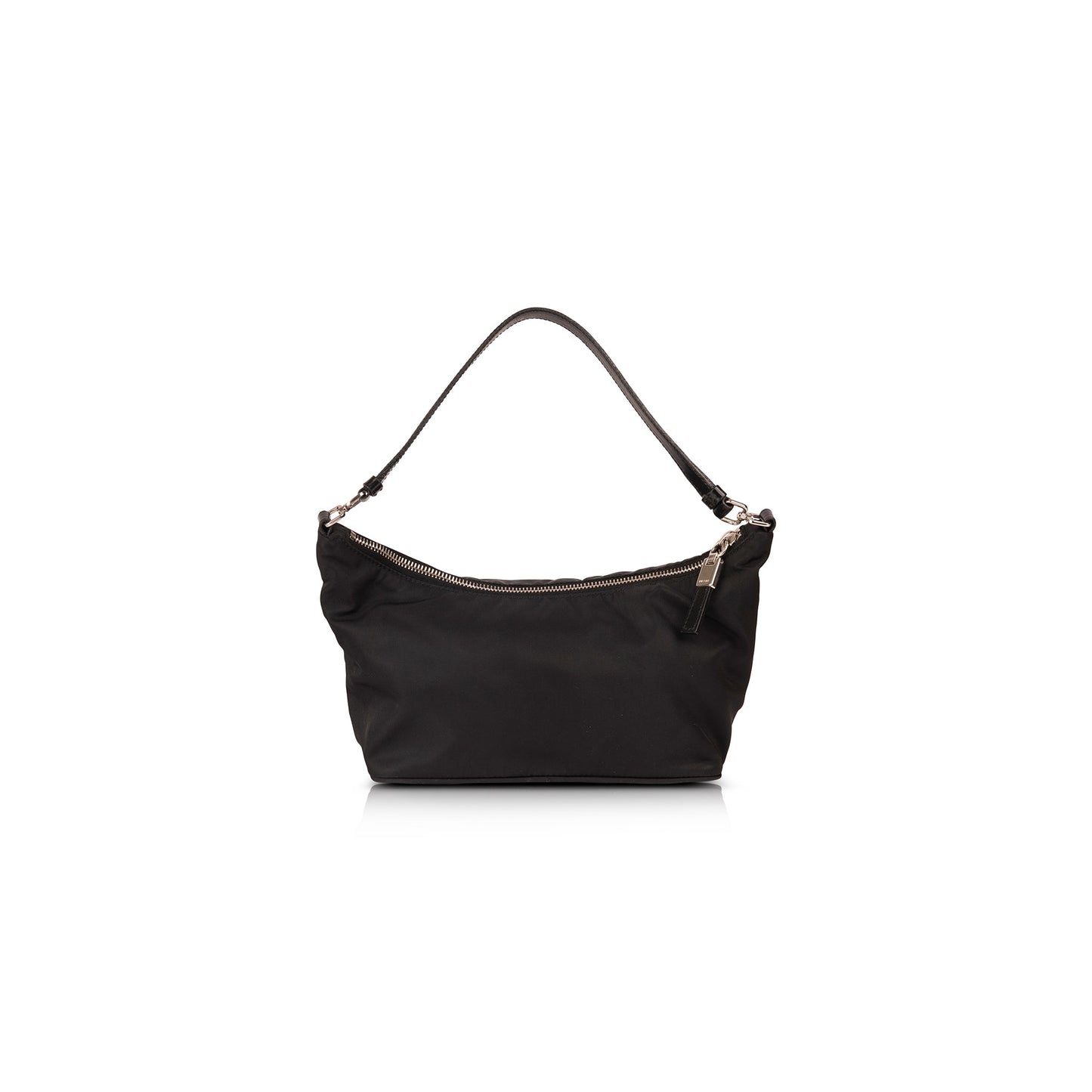 Prada Trimmed Tessuto Pochette Handbag Leather Travel Bag