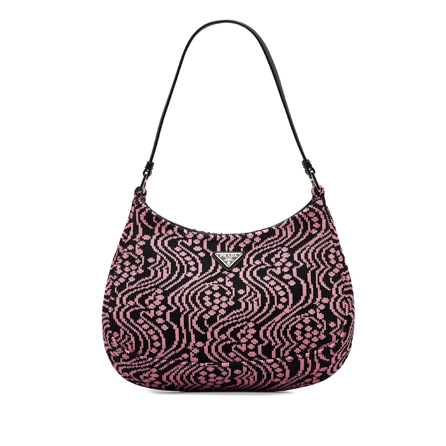 Prada Maglia Jacquard Knit Cleo Bag Shoulder Bag