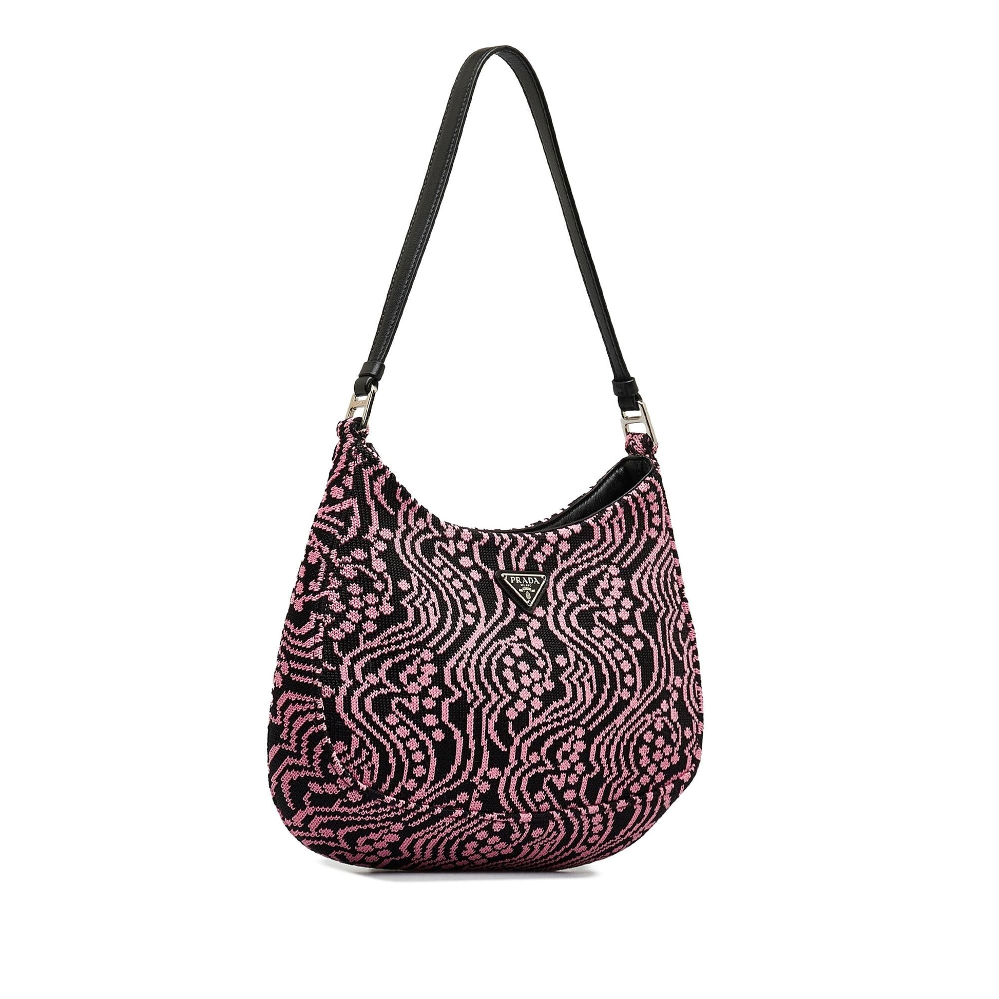 Prada Maglia Jacquard Knit Cleo Bag Shoulder Bag