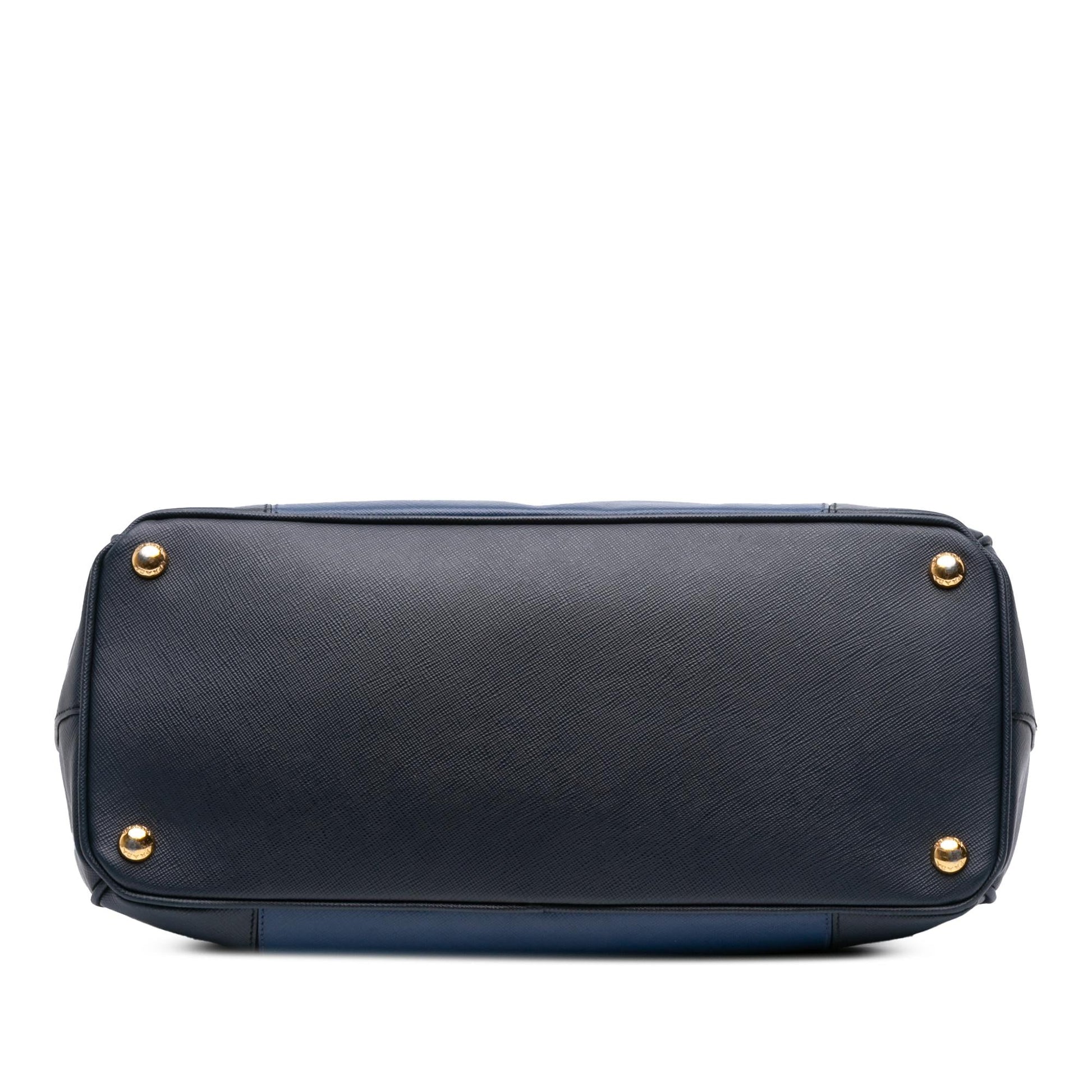 Prada Bicolor Lux Galleria Double Satchel Saffiano Medium Zip Satchel Bag Zip Satchel 2