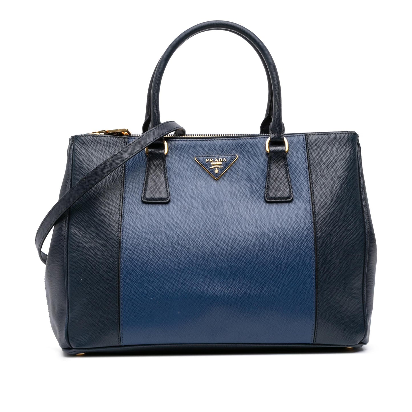 Prada Bicolor Lux Galleria Double Satchel Saffiano Medium Zip Satchel Bag Zip Satchel 2