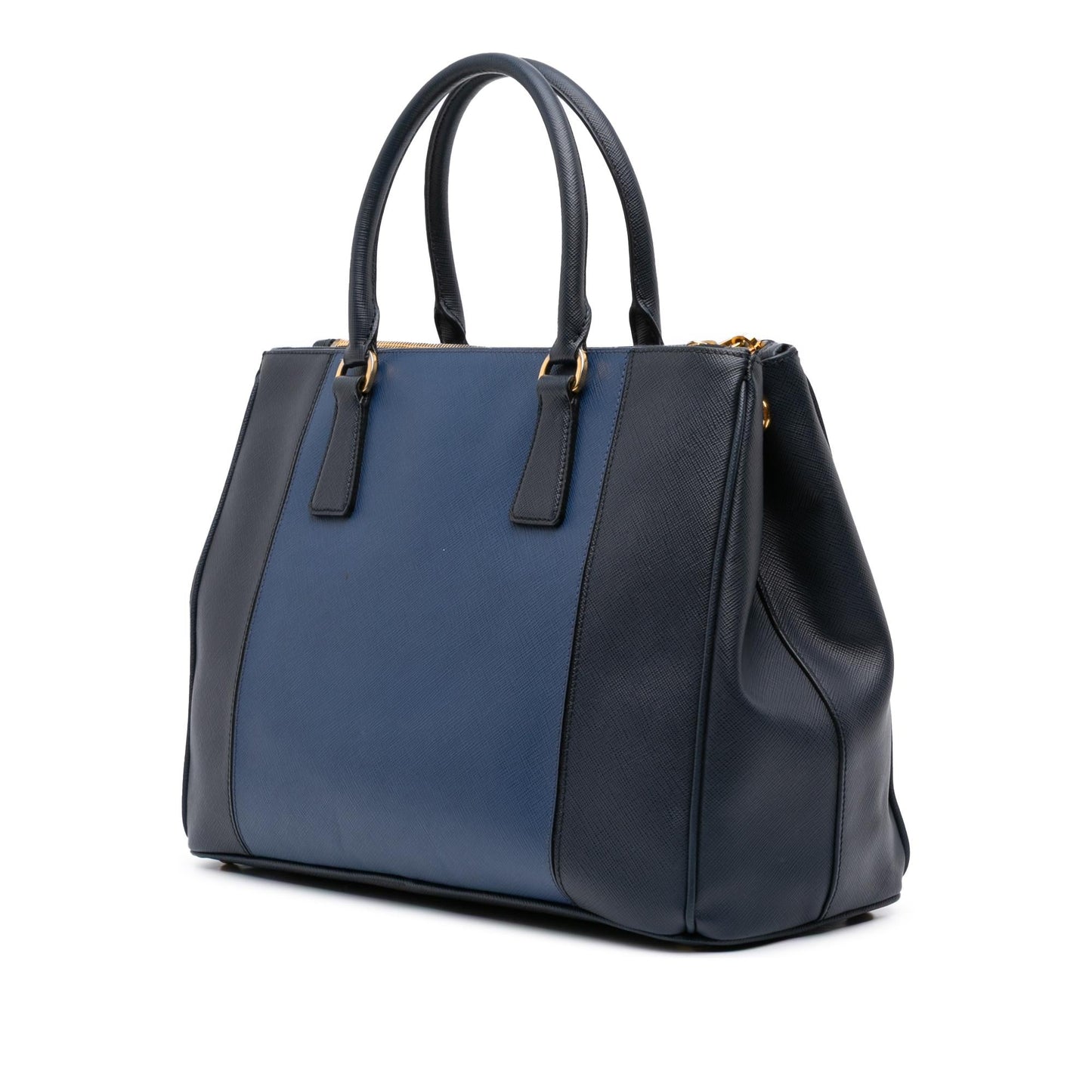 Prada Bicolor Lux Galleria Double Satchel Saffiano Medium Zip Satchel Bag Zip Satchel 2