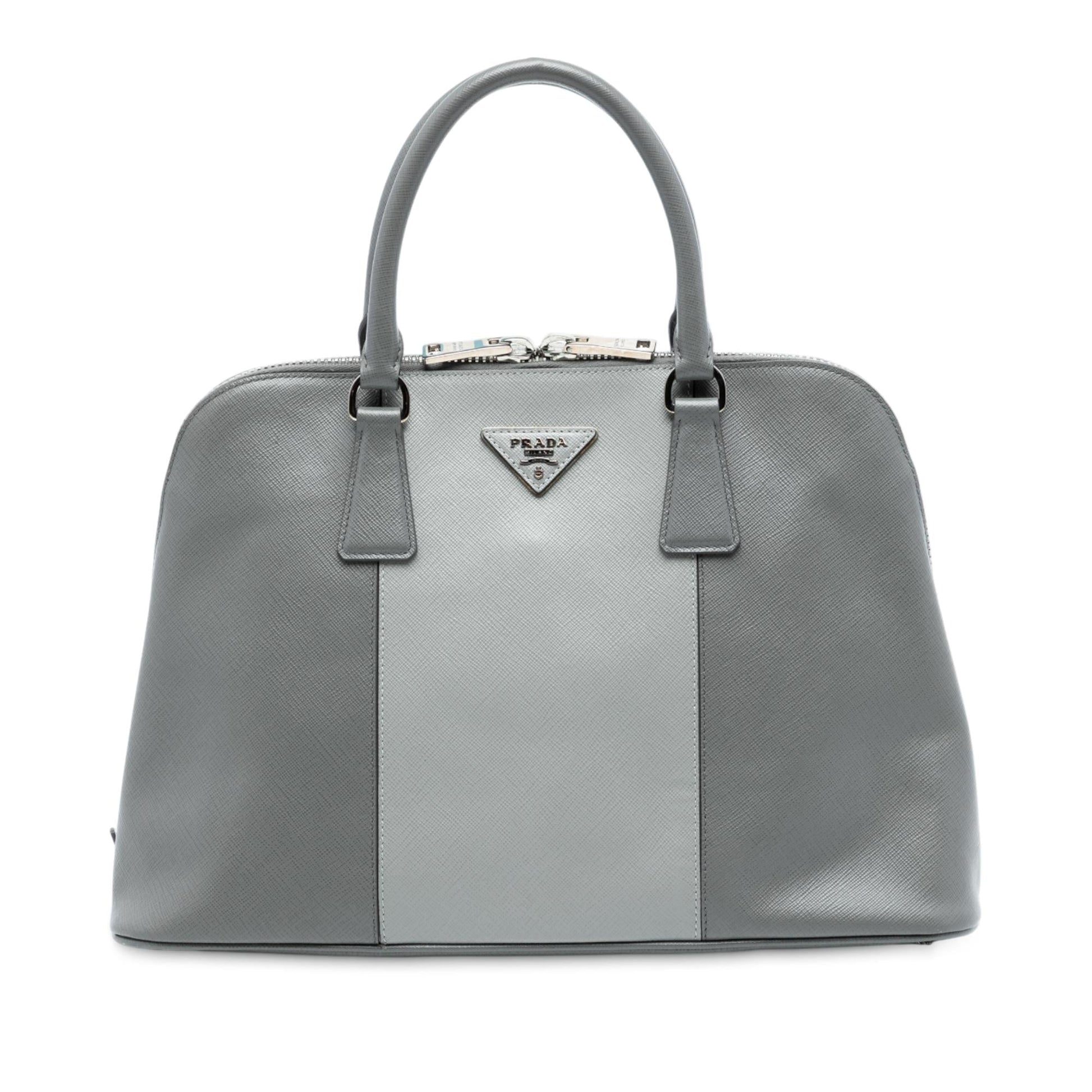 Prada Bicolor Lux Promenade Satchel Saffiano Medium Satchel Bag