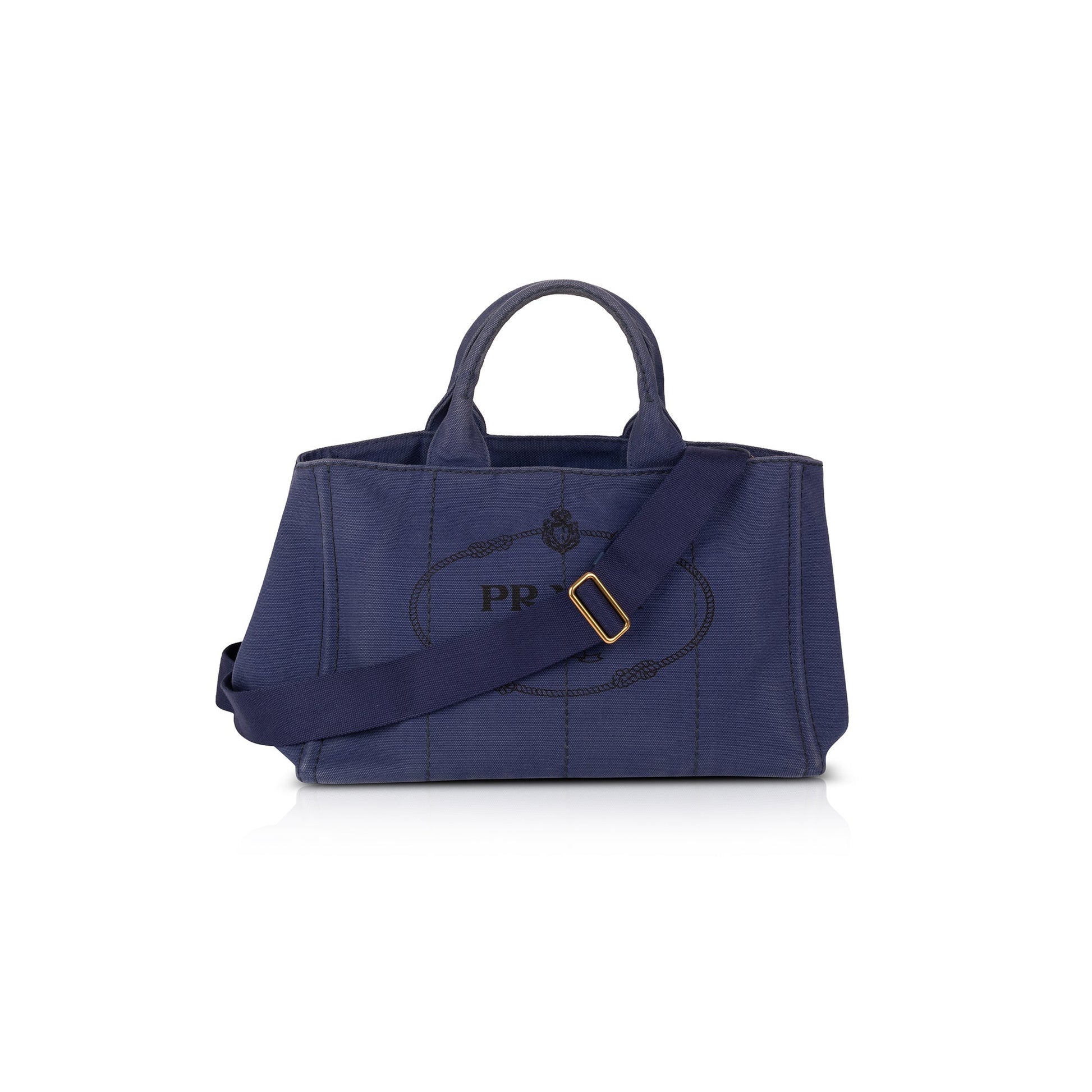Prada Canapa Tote Handbag Medium Logo Tote Bag