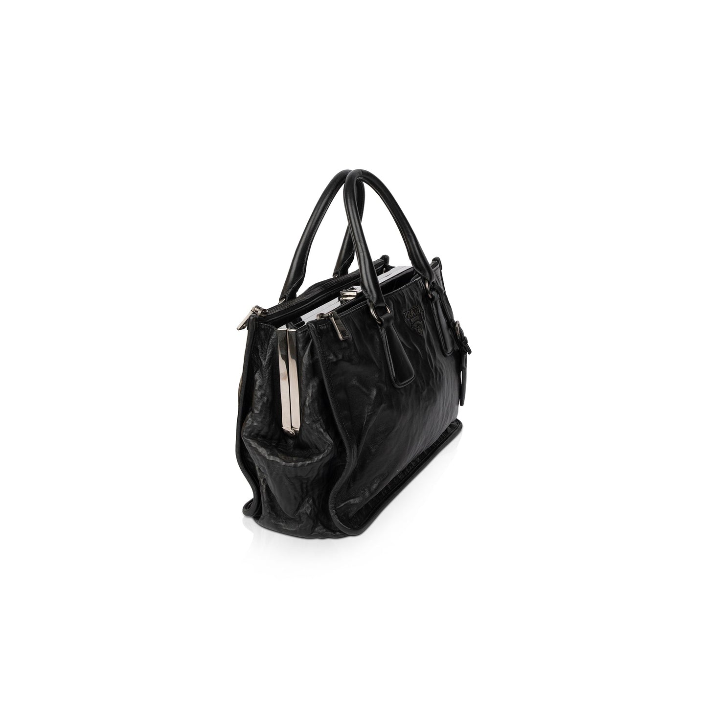 Prada Nappa Antique Tote Handbag Leather Medium Tote Bag