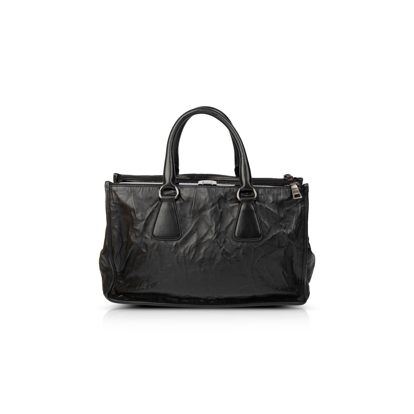 Prada Nappa Antique Tote Handbag Leather Medium Tote Bag