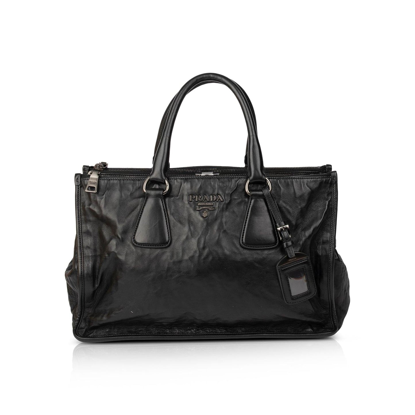 Prada Nappa Antique Tote Handbag Leather Medium Tote Bag