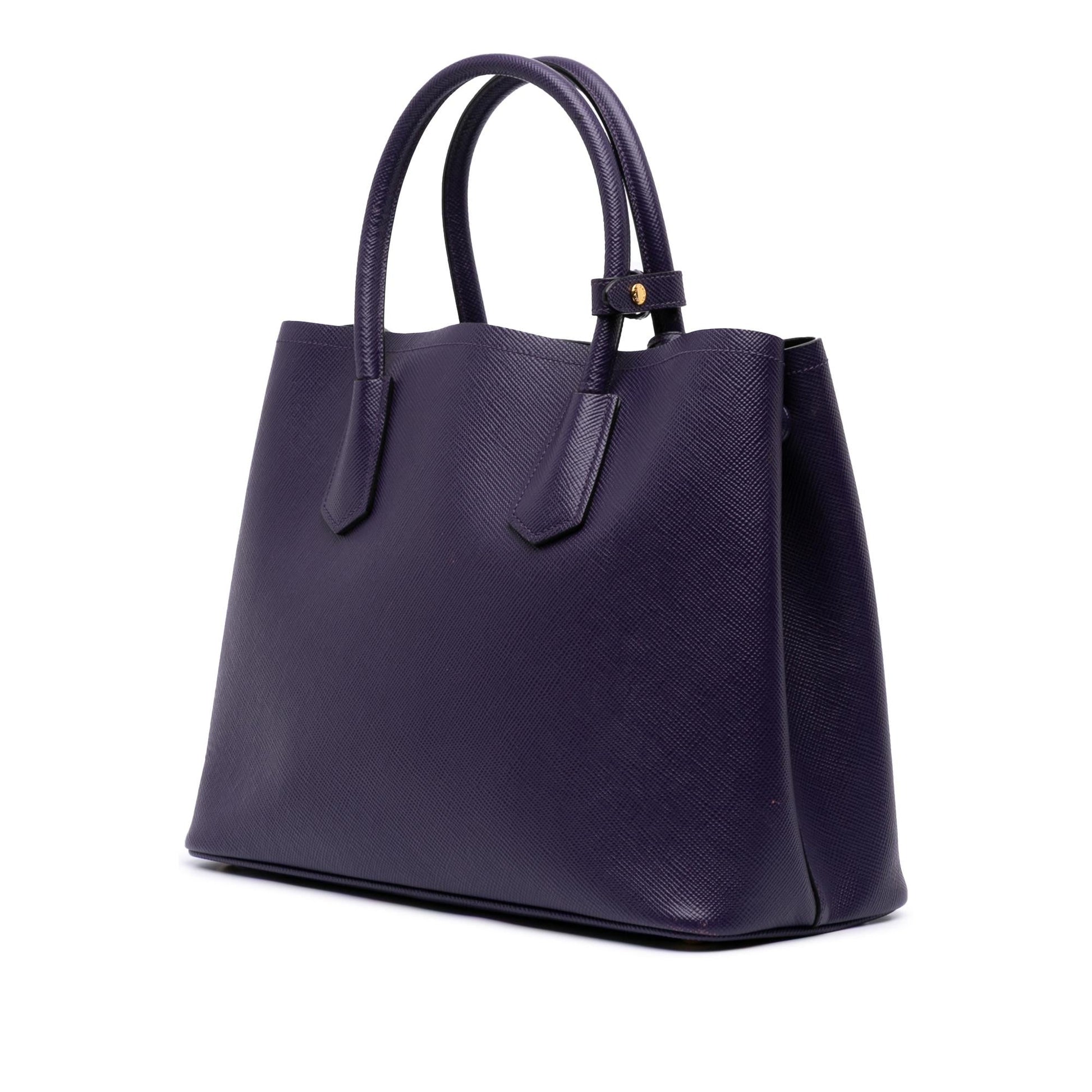 Prada Cuir Double Satchel Saffiano Medium Satchel Bag