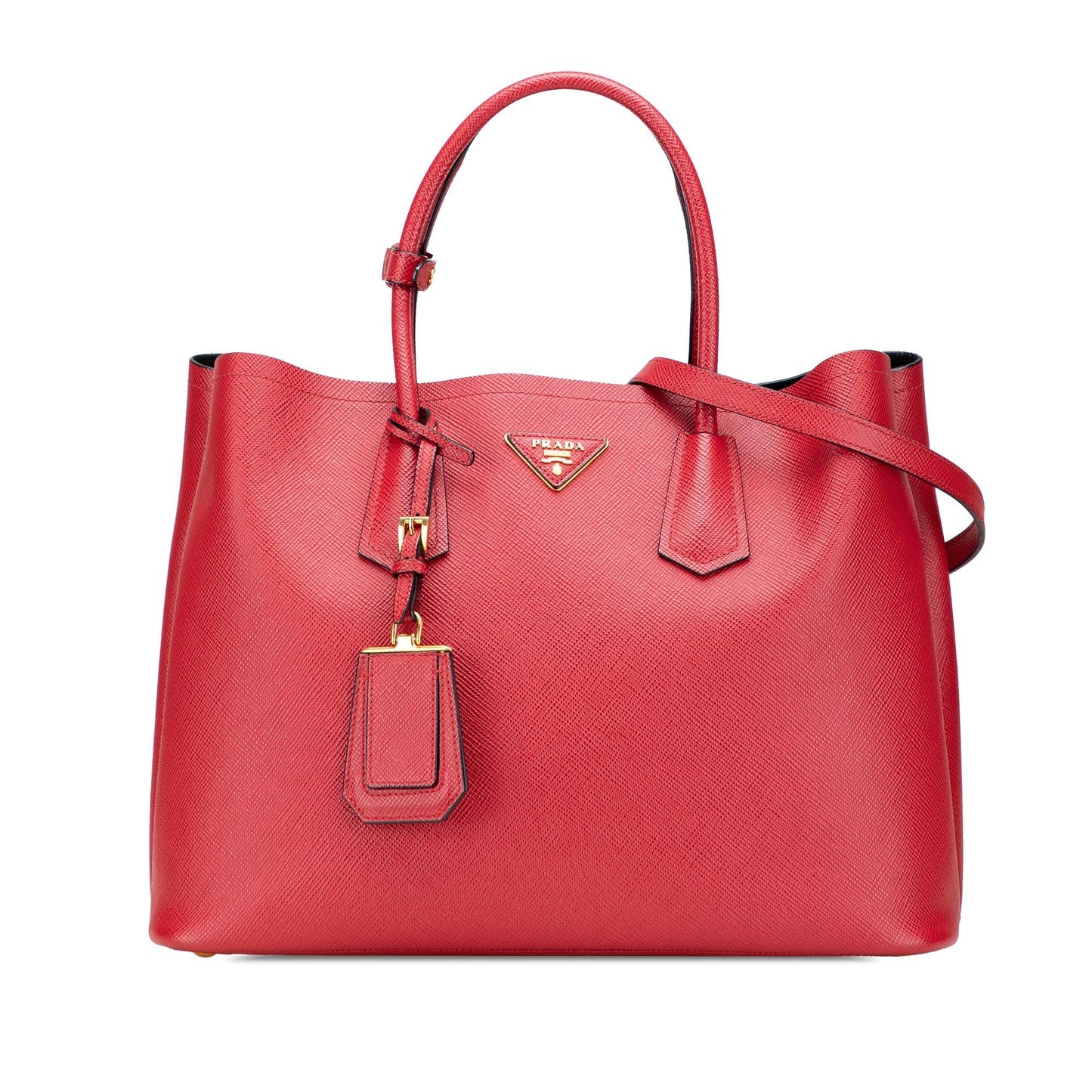 Prada Cuir Double Satchel Saffiano Medium Satchel Bag Double Satchel 1