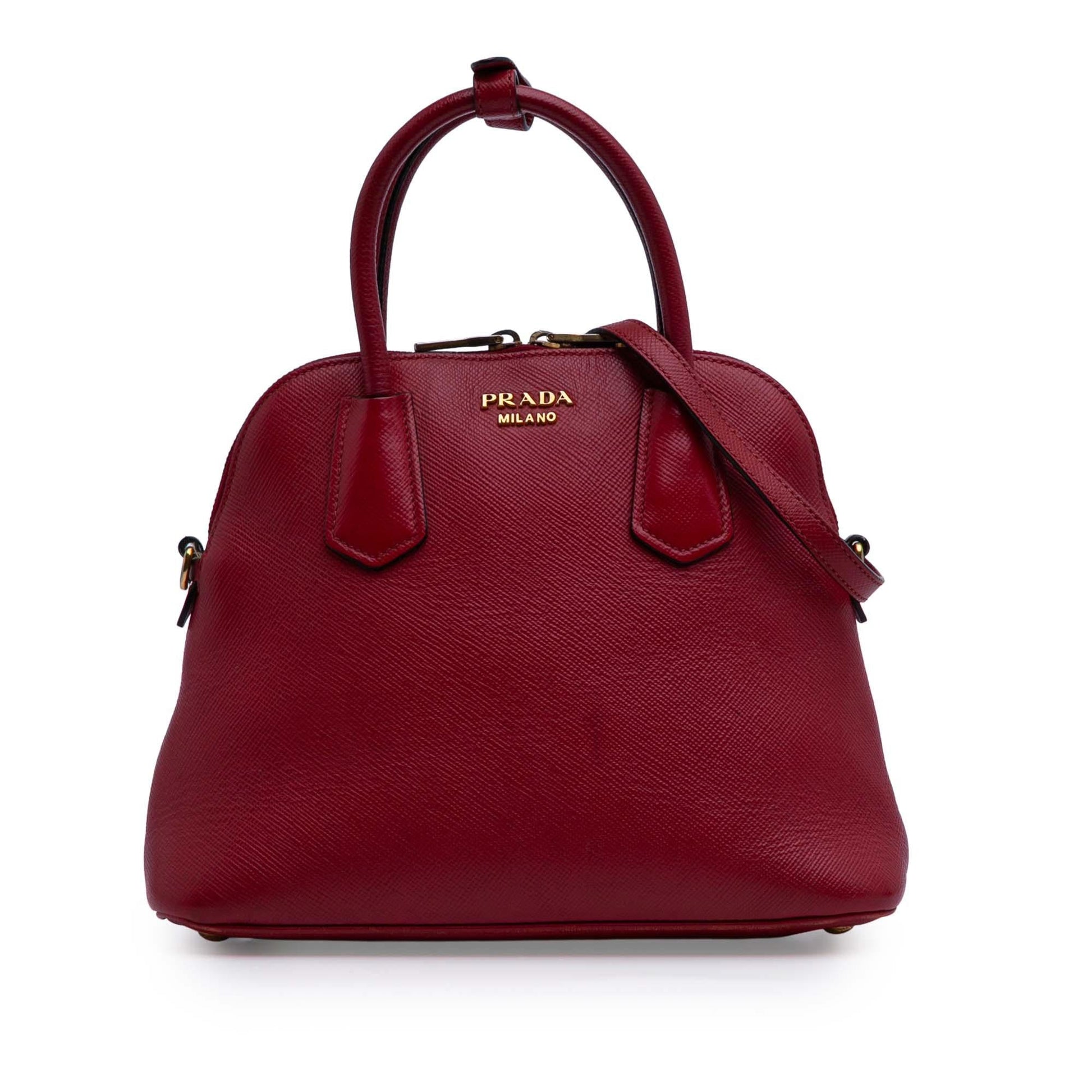 Prada Dome Satchel Saffiano Medium Satchel Bag