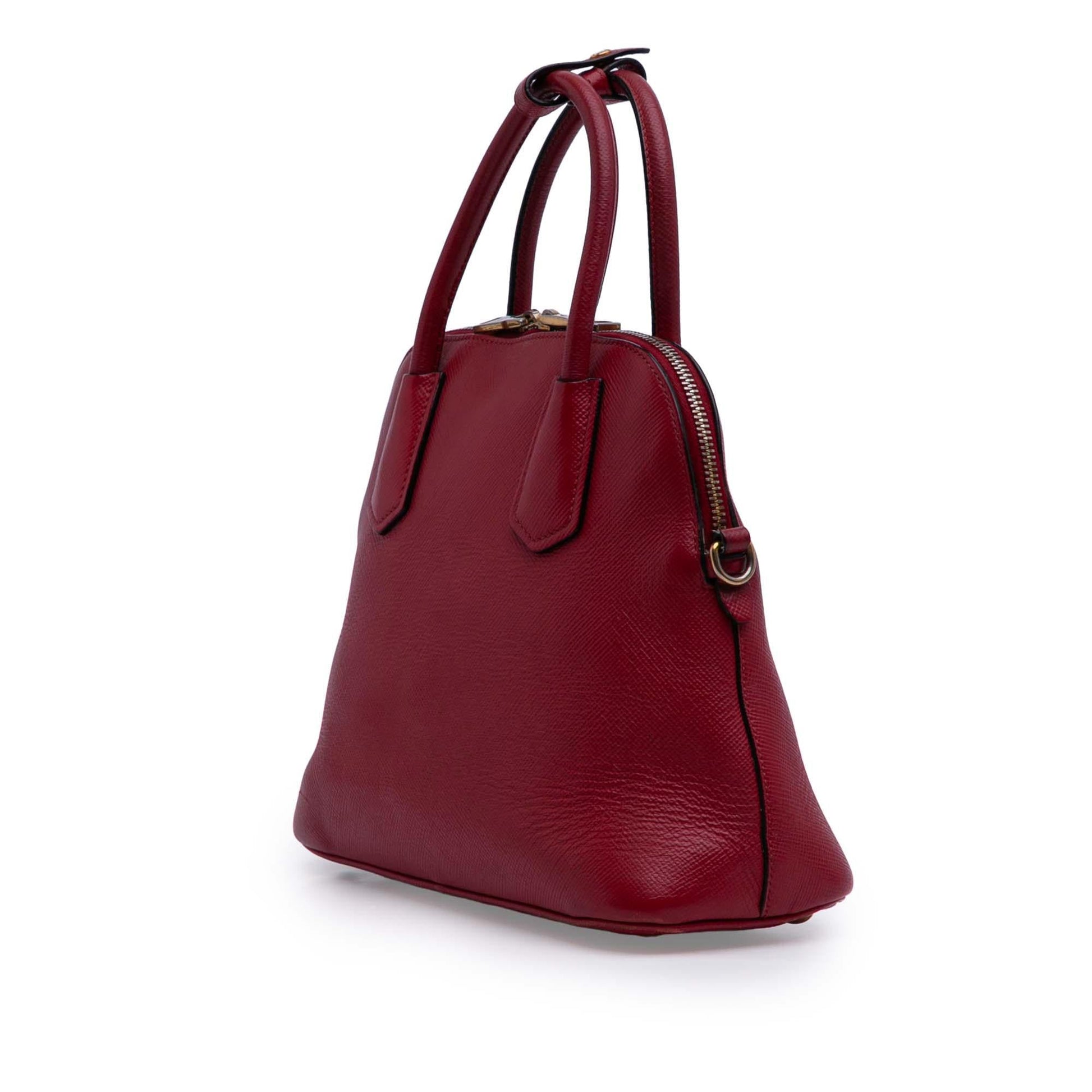 Prada Dome Satchel Saffiano Medium Satchel Bag