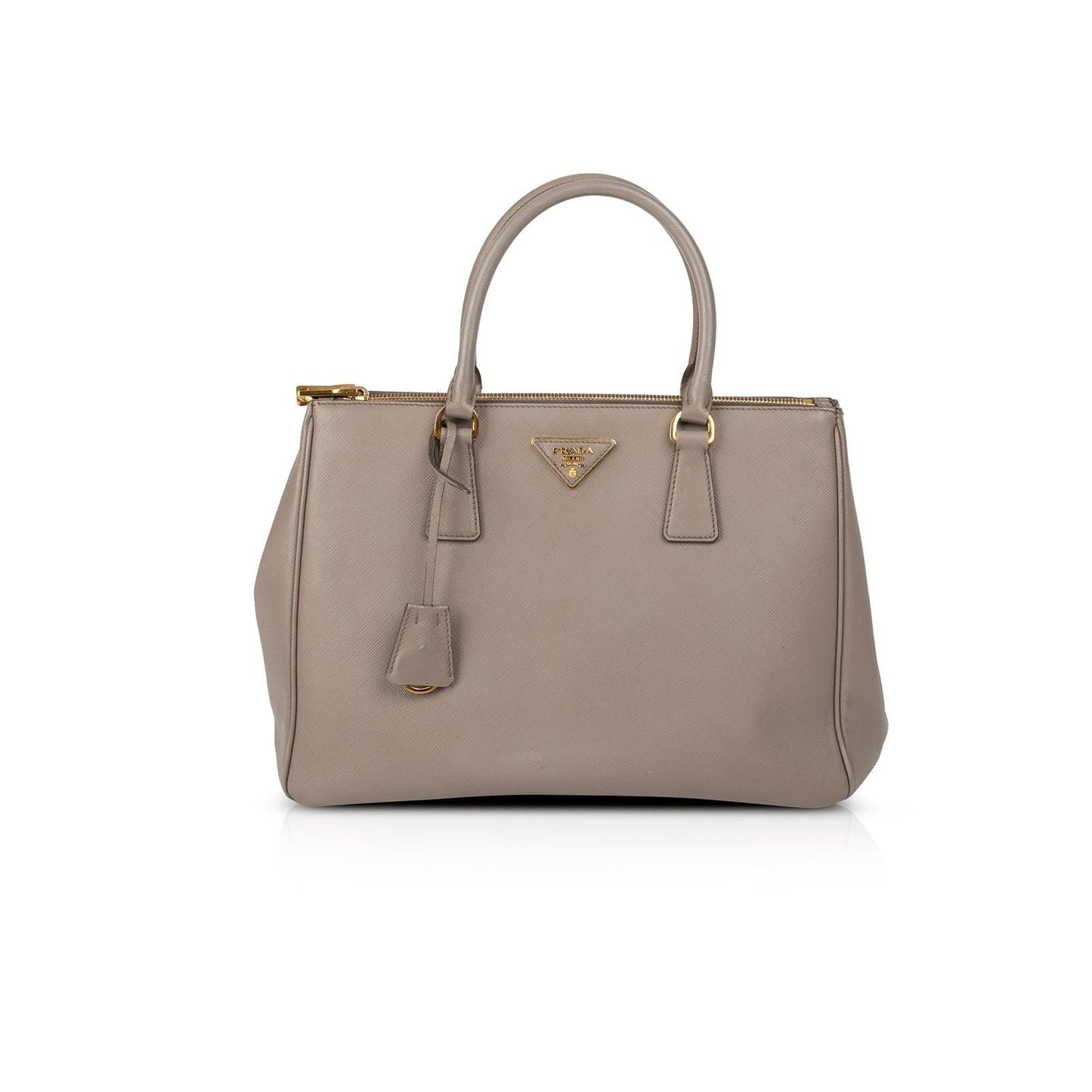 Prada Saffiano Galleria Double Zip Tote Handbag Medium Tote Bag
