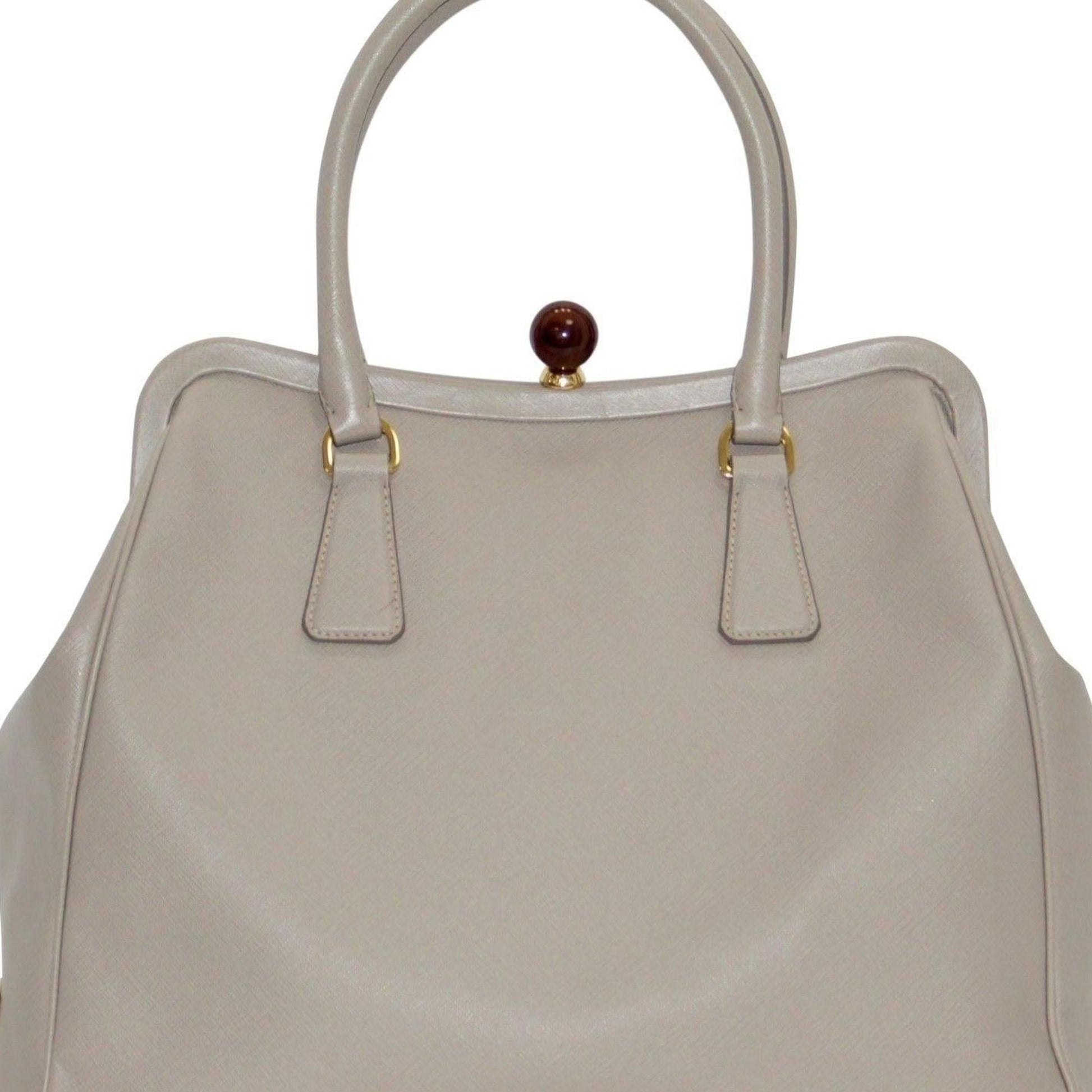 Prada Saffiano Lux Doctor Frame Bag Medium Travel Bag