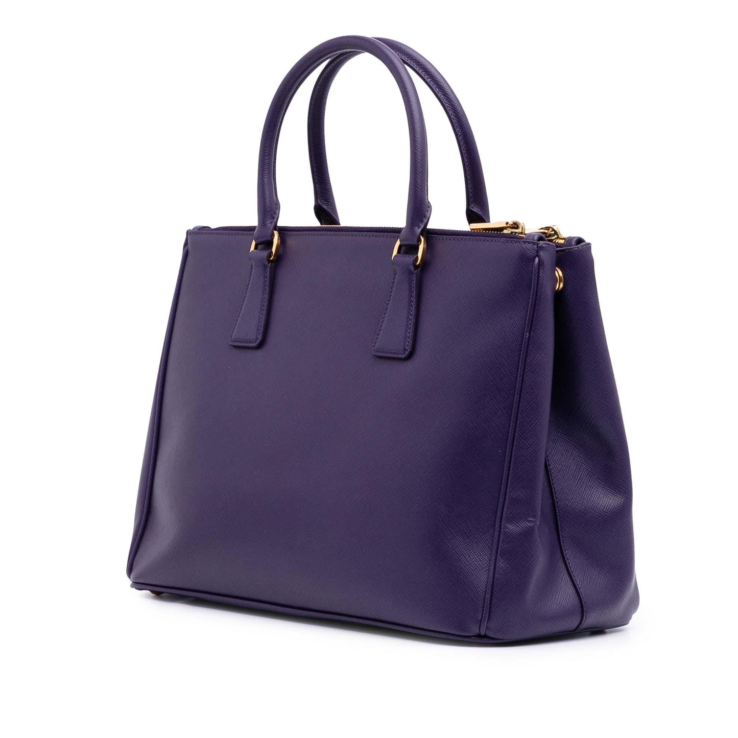 Prada Lux Galleria Double Satchel Saffiano Medium Zip Satchel Bag