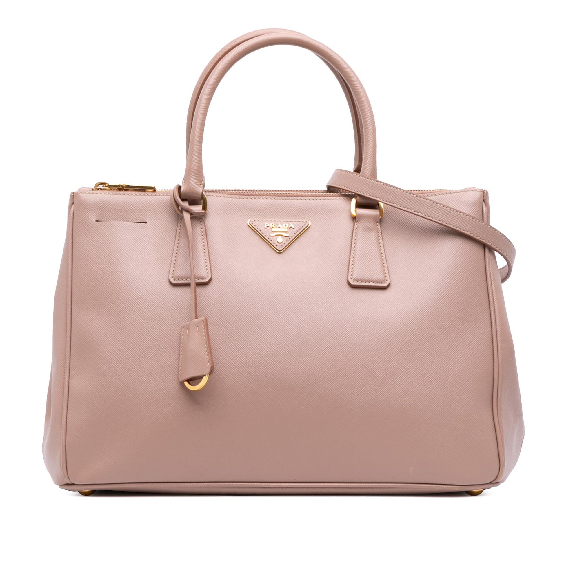 Prada Lux Galleria Double Satchel Saffiano Medium Zip Satchel Bag Zip Satchel 2