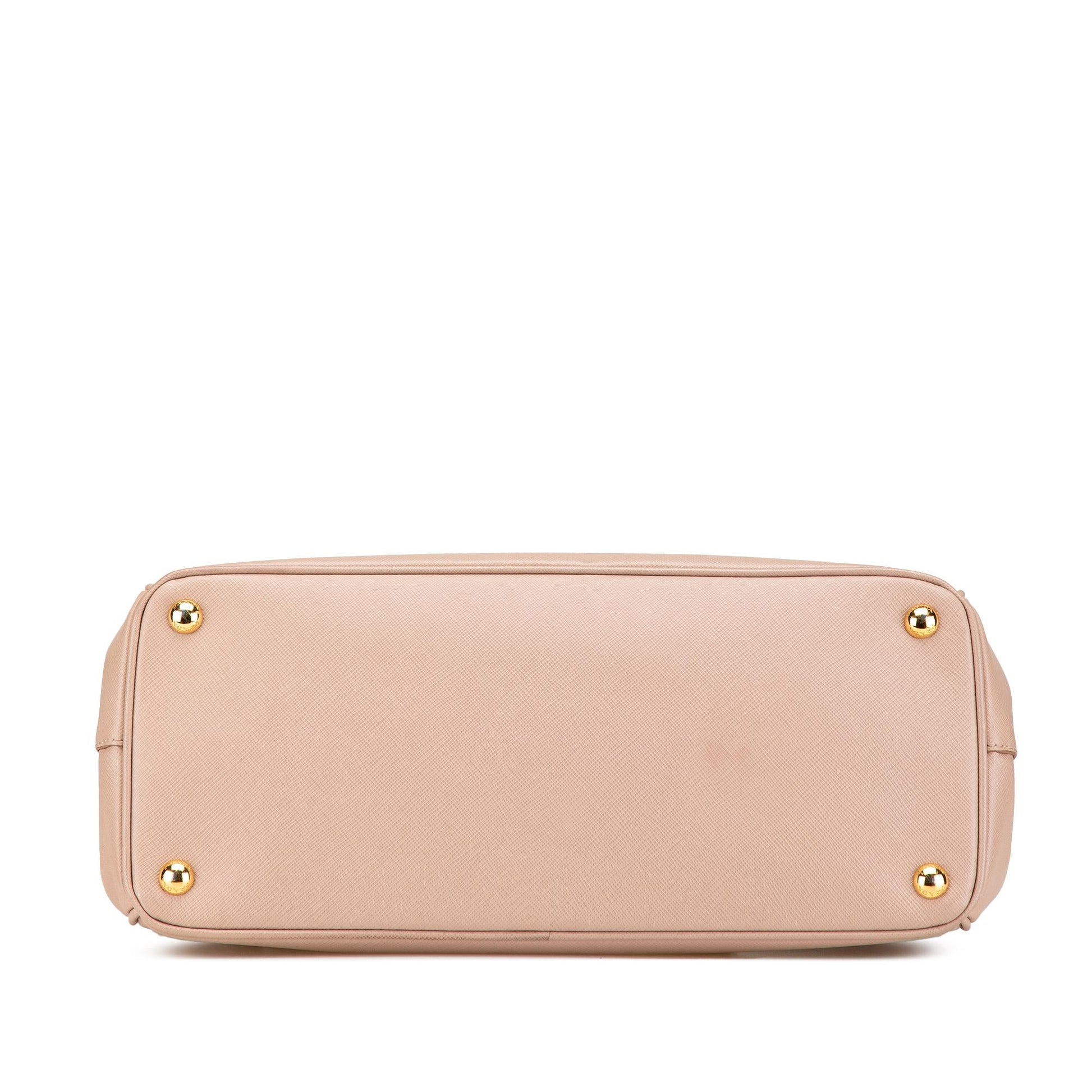 Prada Lux Galleria Double Tote Saffiano Medium Zip Tote Bag