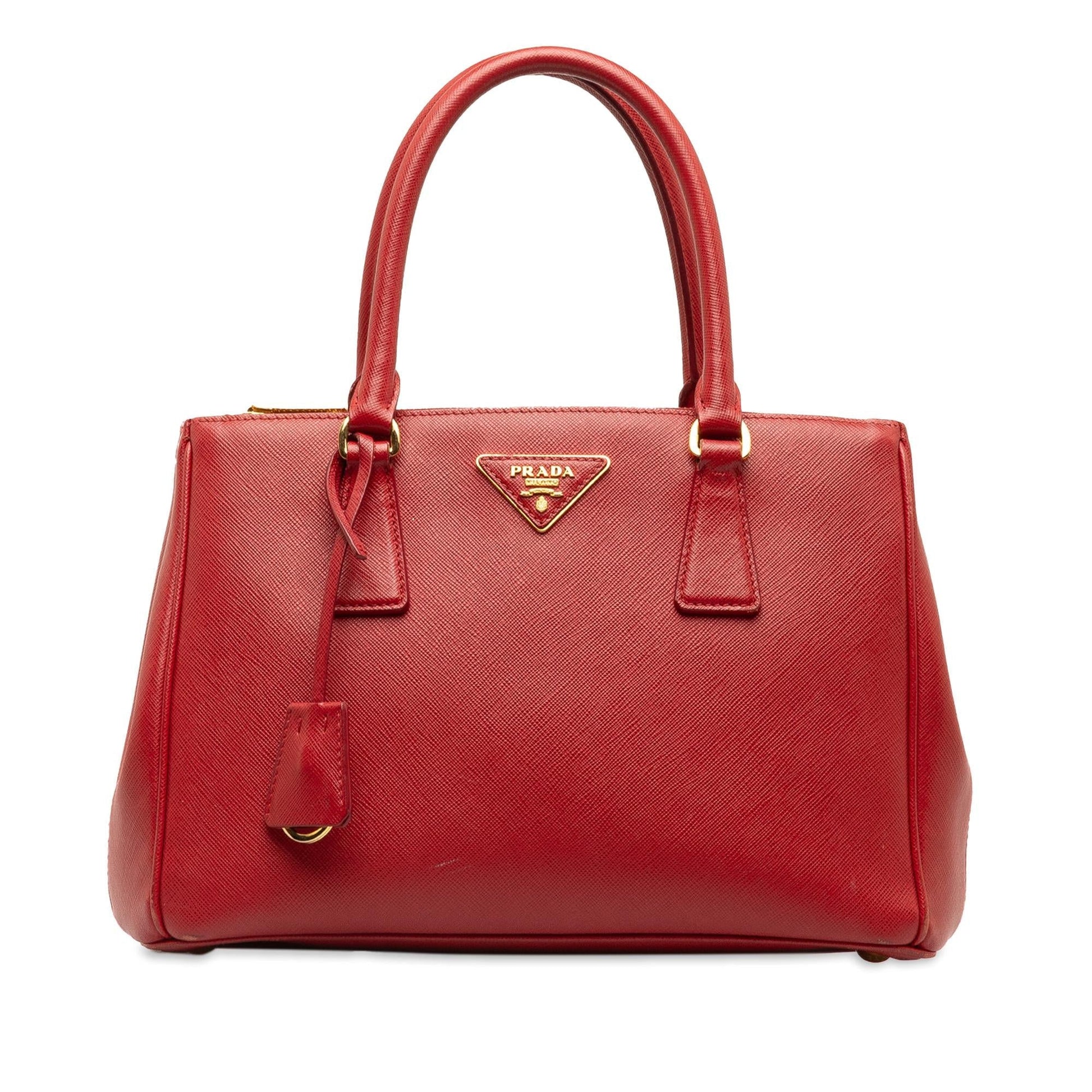 Prada Lux Galleria Double Shg Eydavo Satchel Bag Saffiano Medium Zip