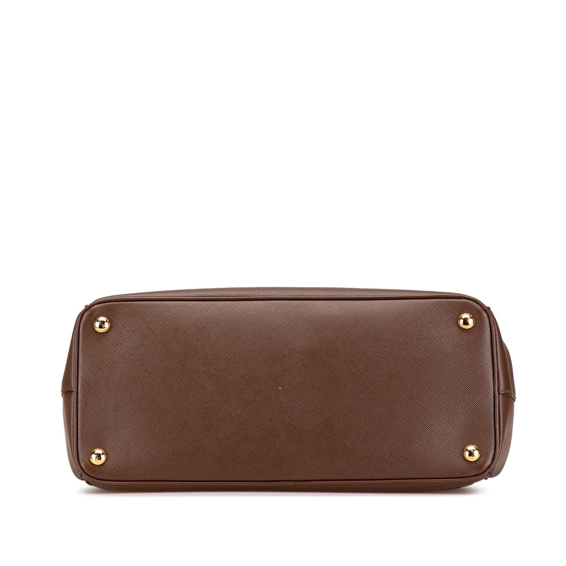 Prada Lux Galleria Double Shg Yqoyrj Satchel Bag Saffiano Medium Zip