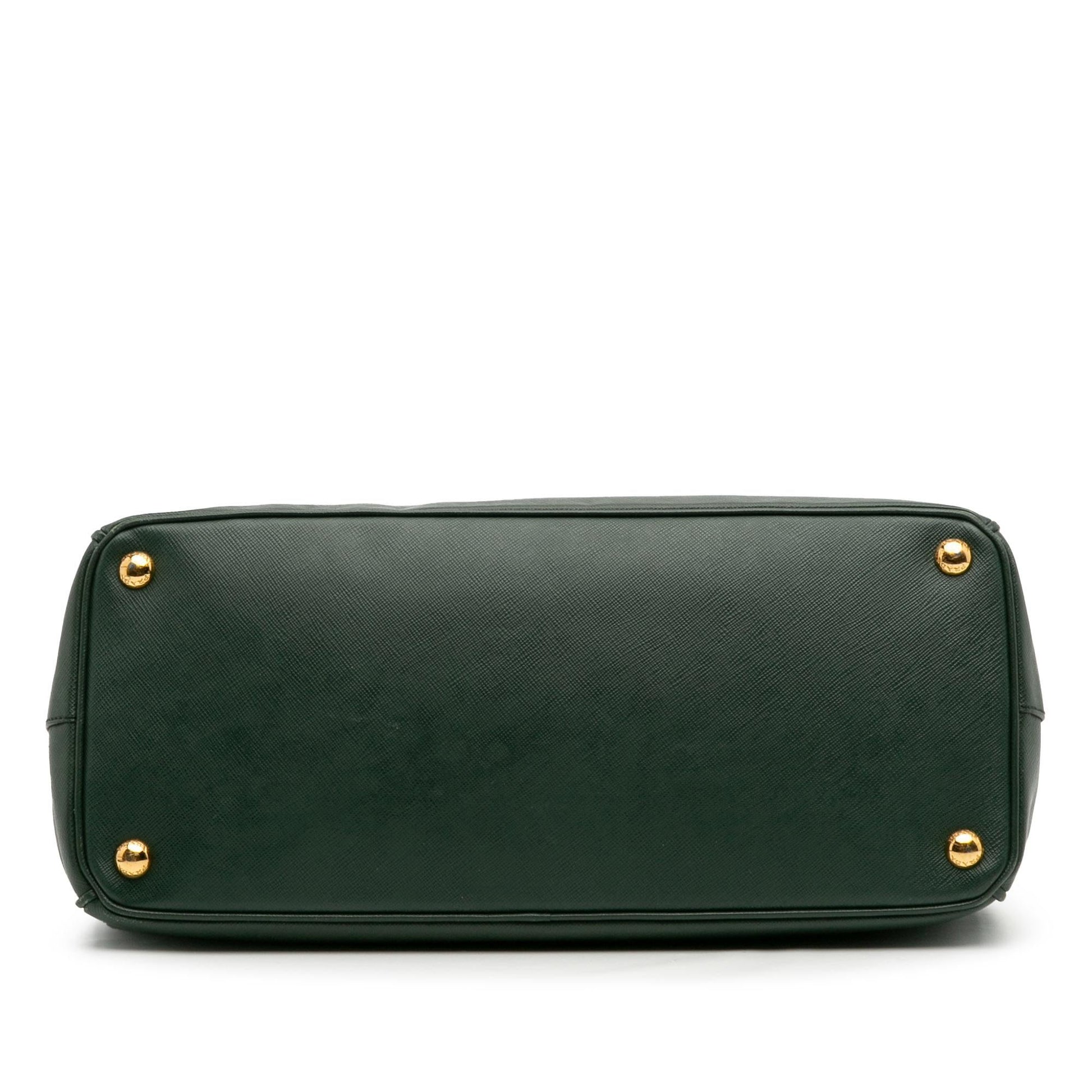 Prada Lux Galleria Double Satchel Bag Saffiano Medium Zip Double Zip 1