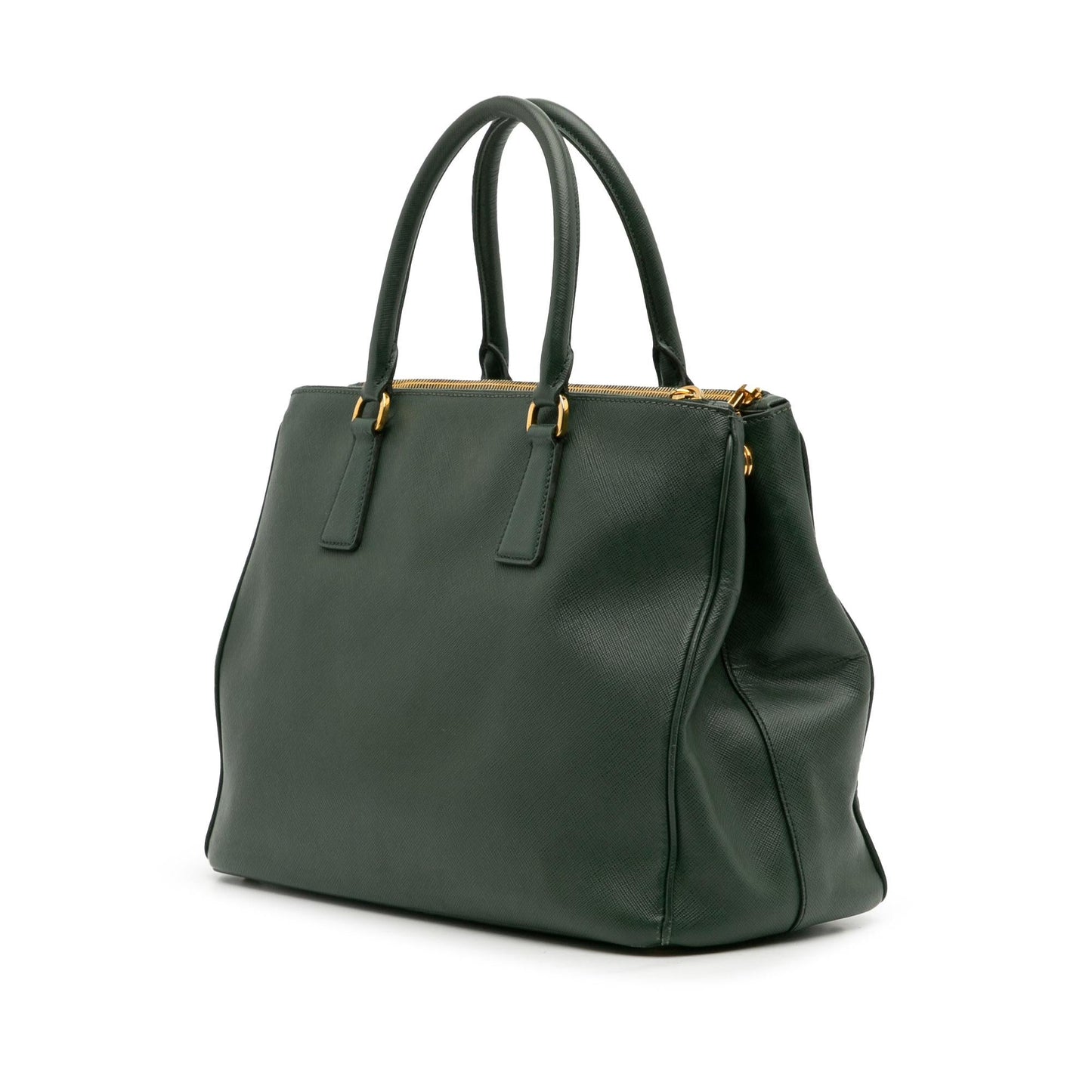 Prada Lux Galleria Double Satchel Bag Saffiano Medium Zip Double Zip 1