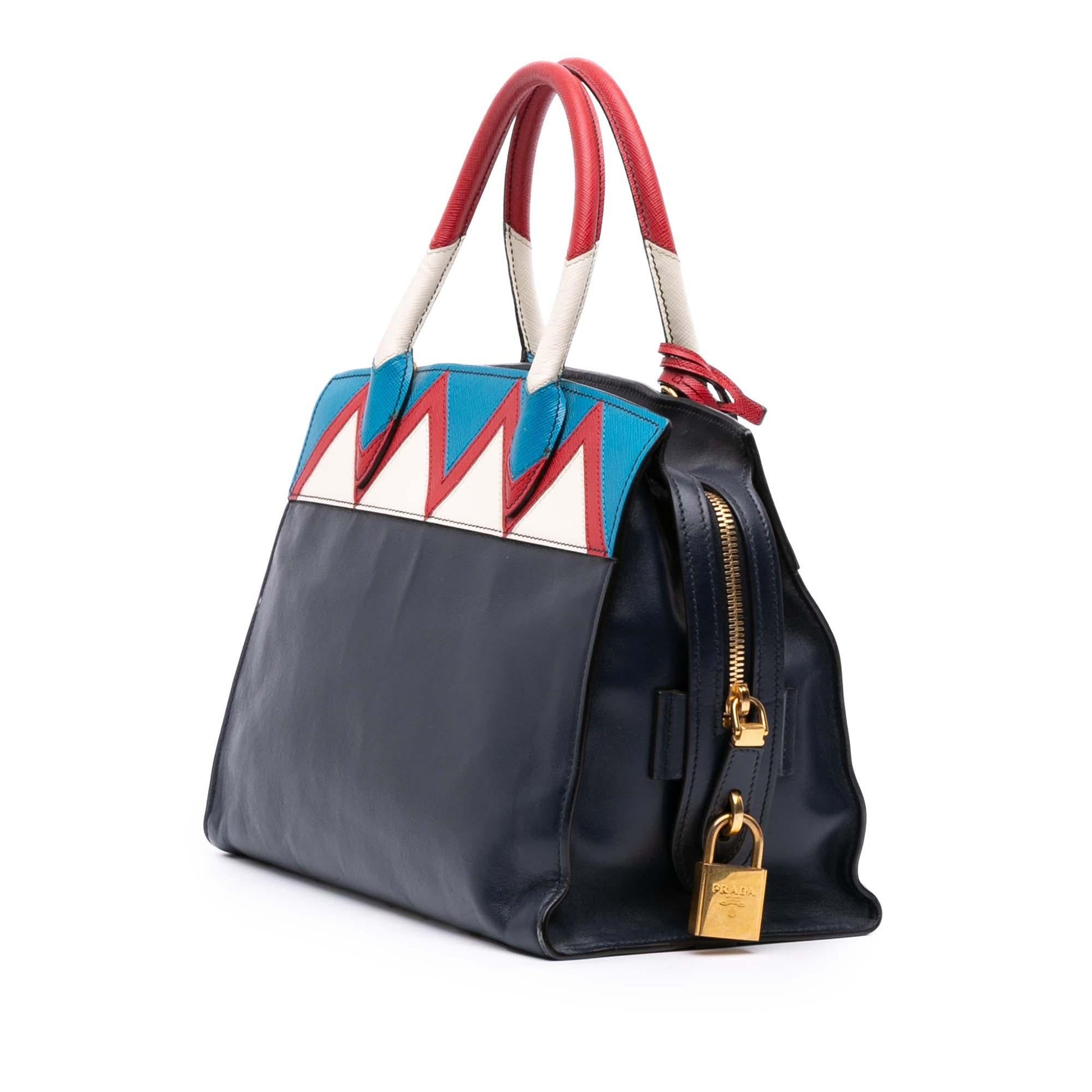 Prada Trimmed City Calf Greca Esplanade Satchel Saffiano Medium Satchel Bag Esplanade Satchel 1