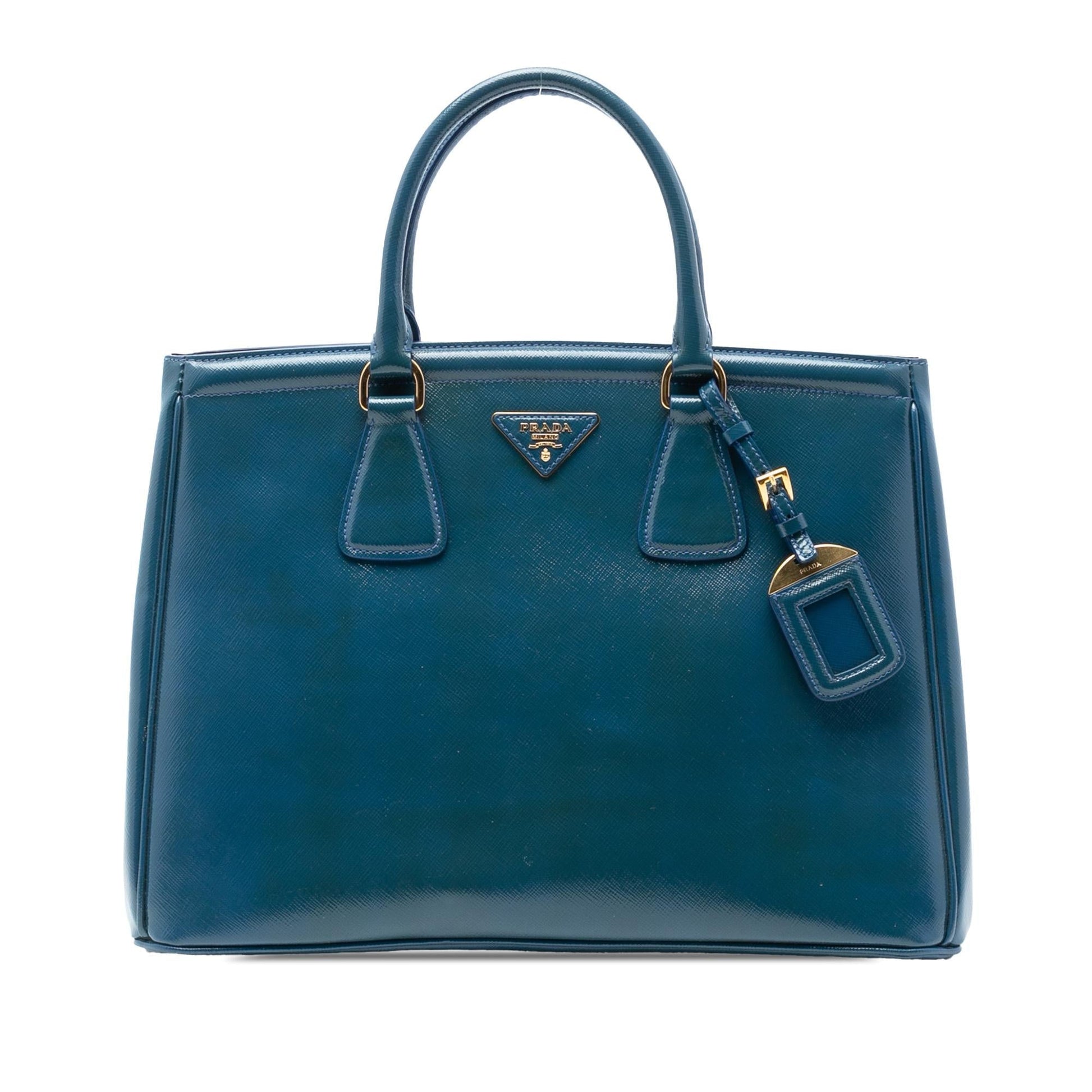 Prada Vernice Parabole Tote Saffiano Medium Tote Bag