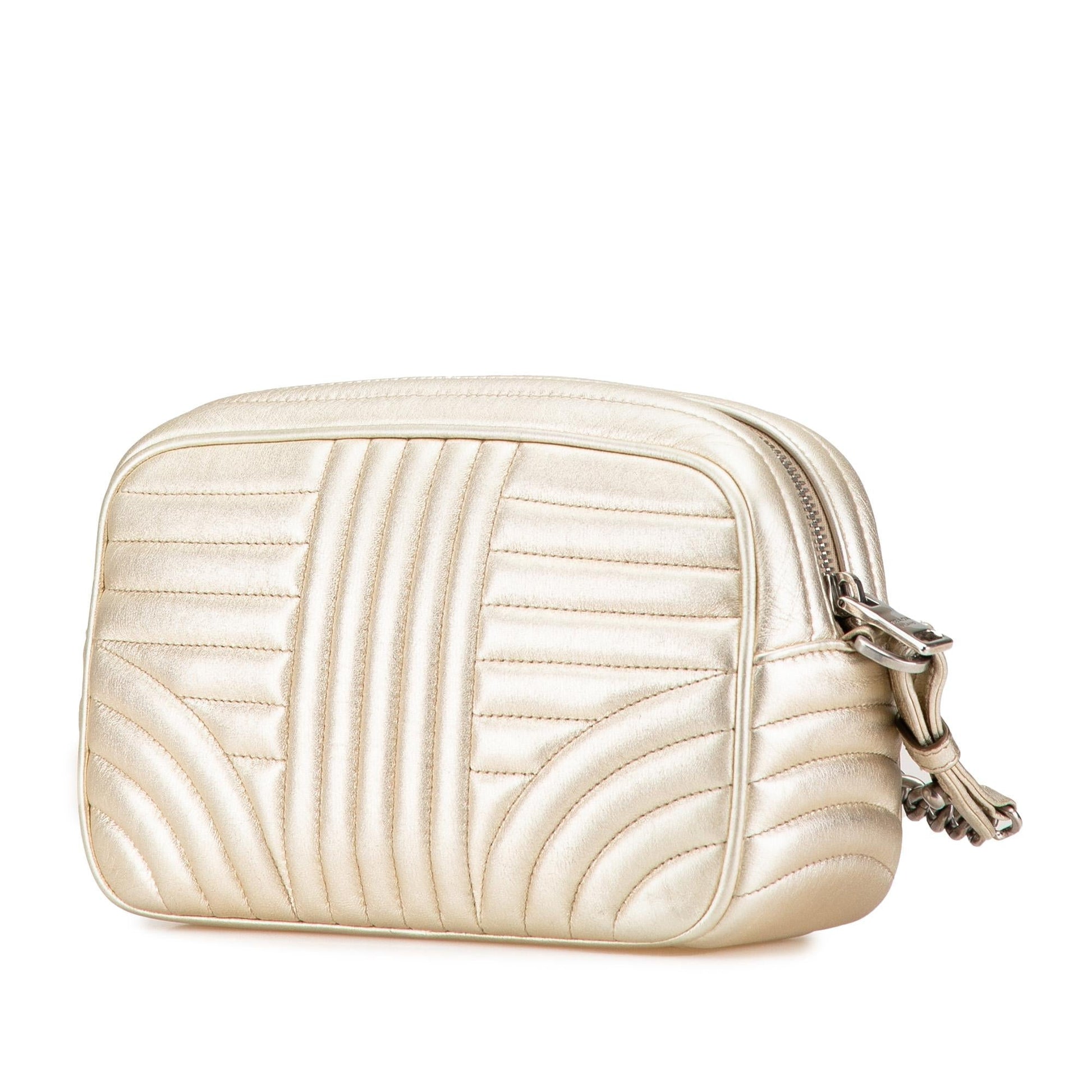 Prada Metallic Nappa Impunture Diagramme Camera Bag Shg Ki9Iju Crossbody Bag
