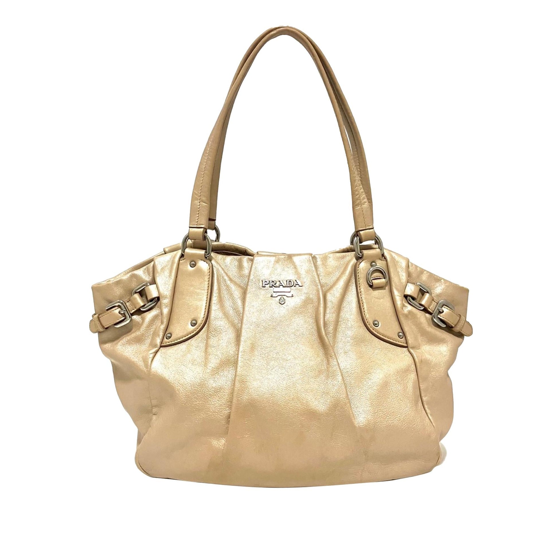 Prada Metallic Soft Calf Shopping Tote Shg 69Ysie Tote Bag