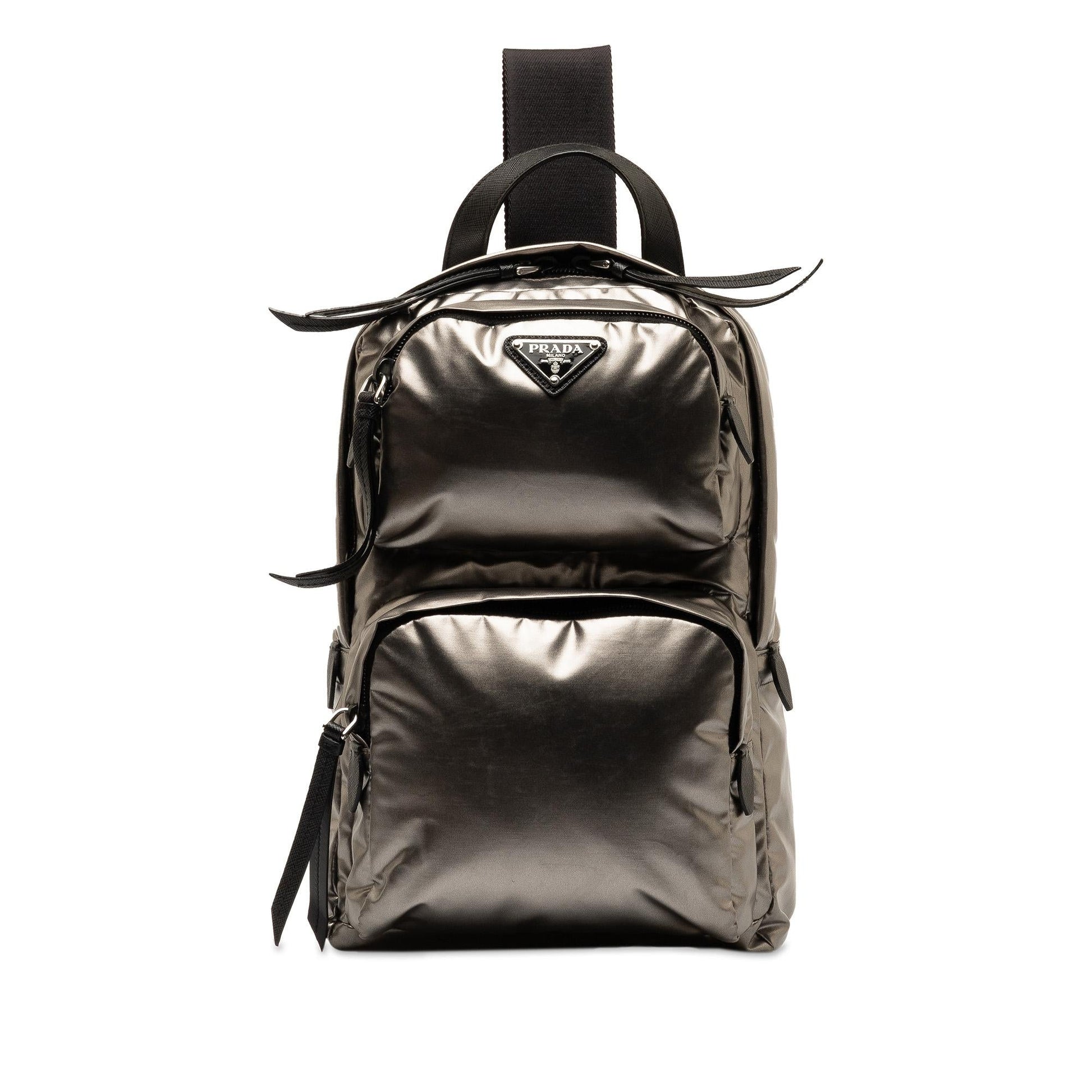 Prada Metallic Tessuto Sling Shg T7Gdto Crossbody Bag
