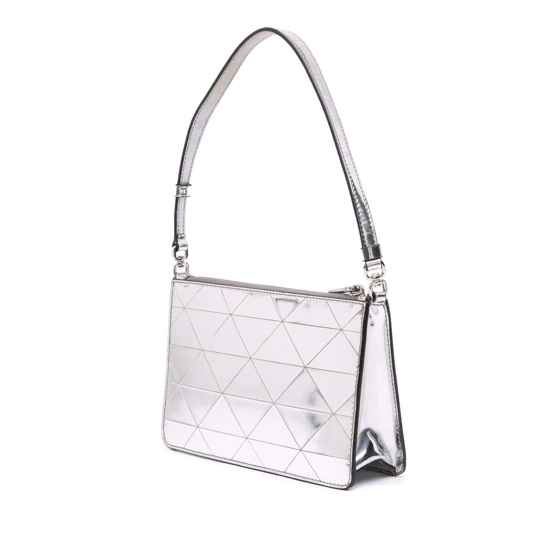 Prada Metallic Spazzolato Tria Shoulder Bag Mini