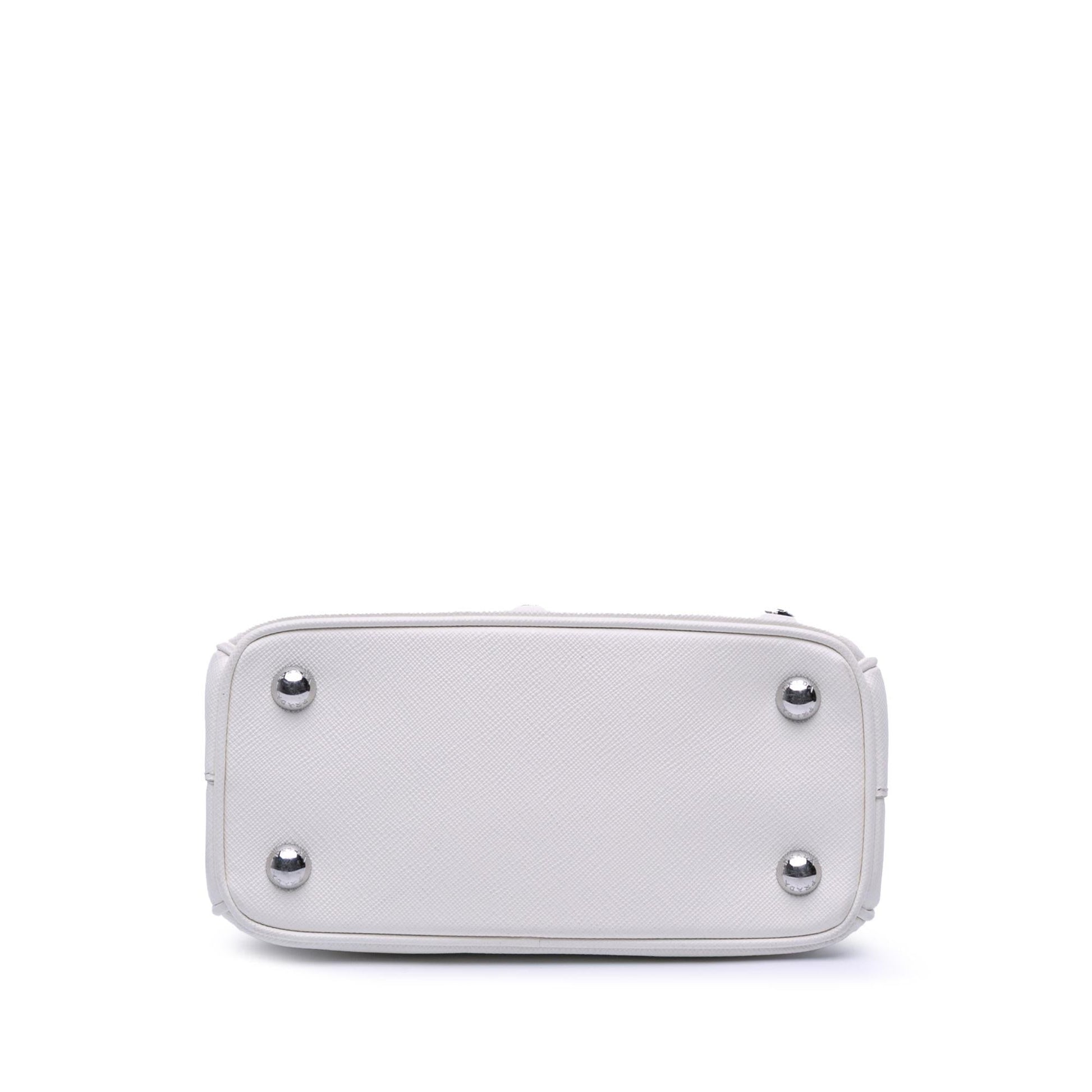 Prada Lux Crystal Embellished Galleria Double Satchel Bag Saffiano Mini Zip Double Zip 1