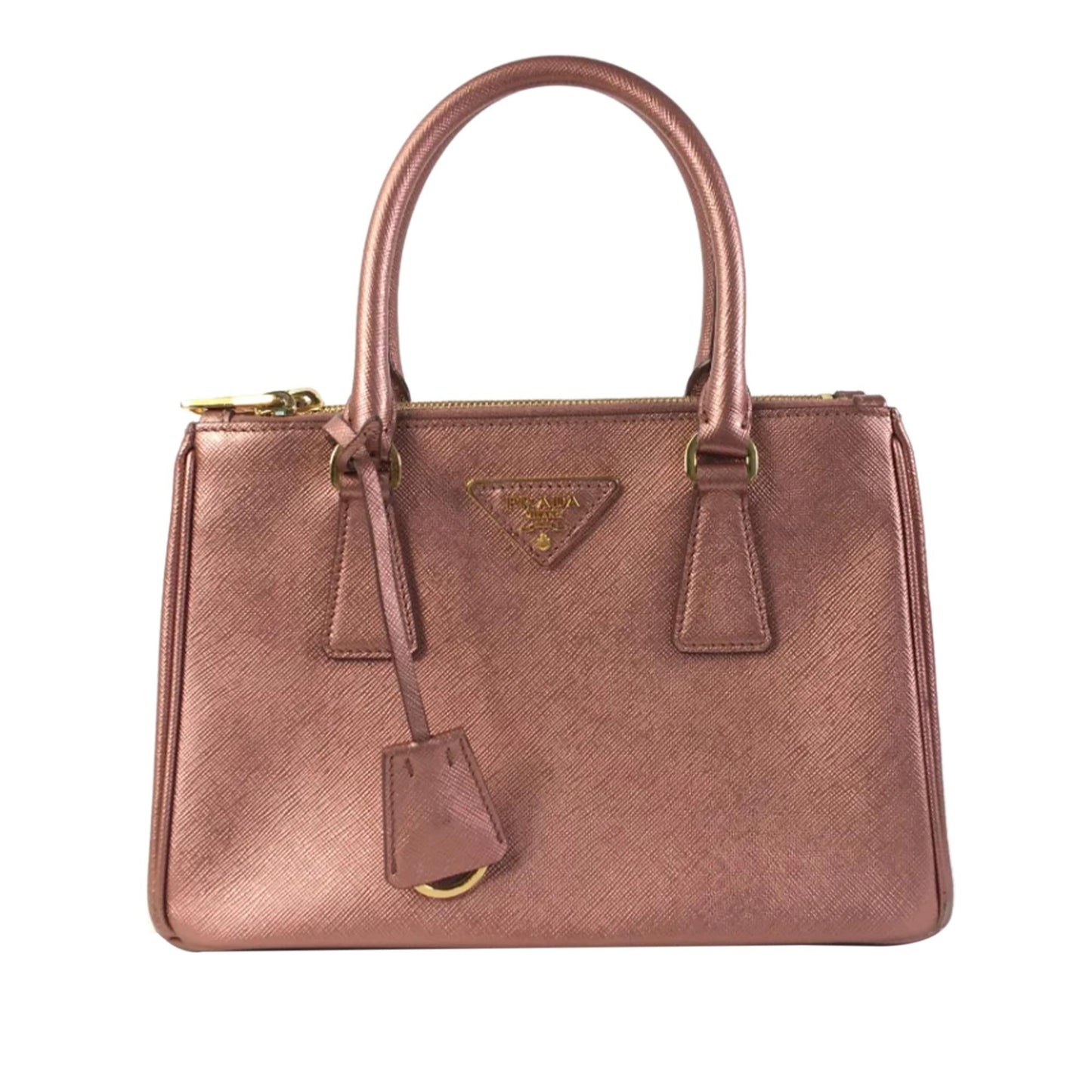 Prada Lux Galleria Double Shg Bscjig Satchel Bag Saffiano Mini Zip