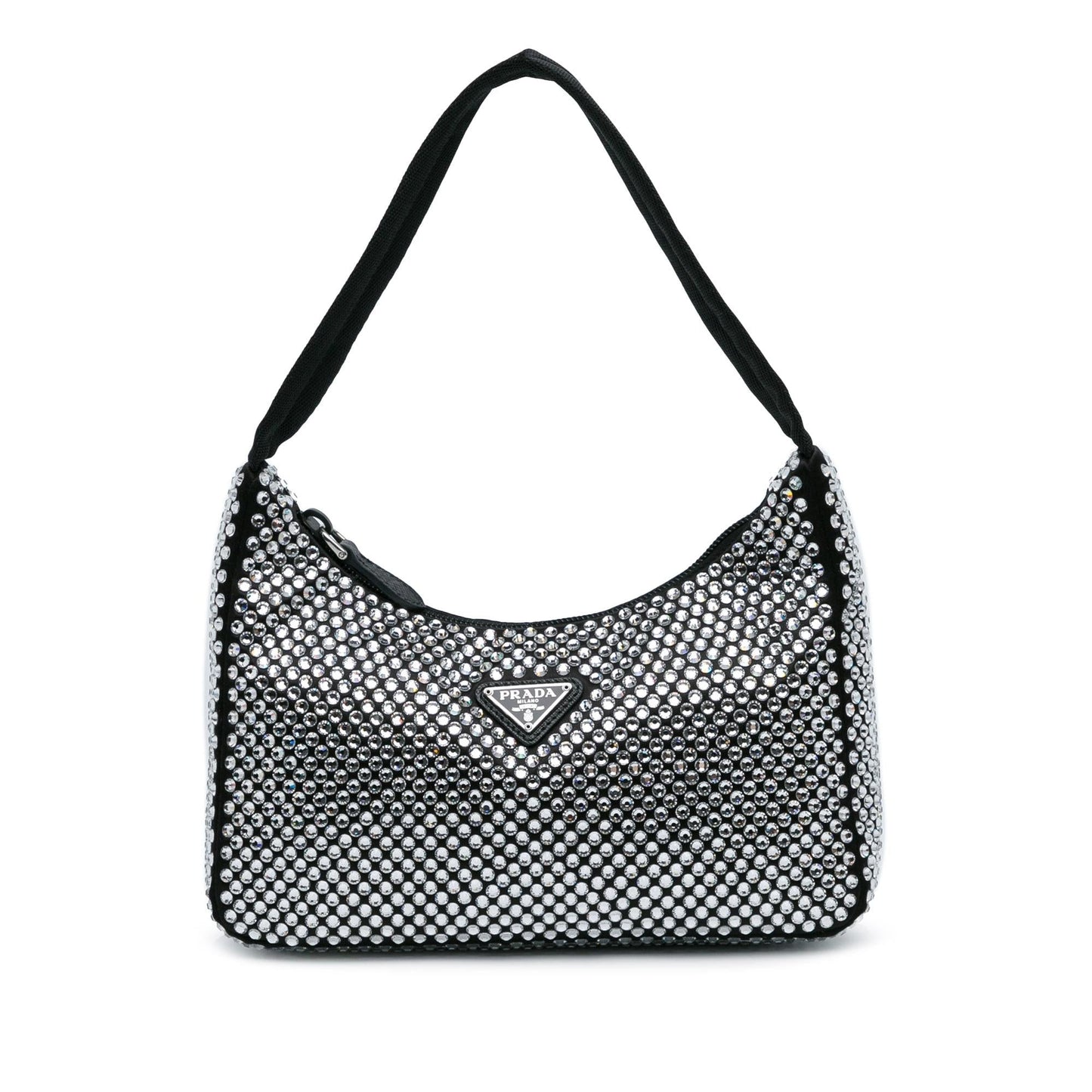 Prada Crystal Re Edition Shoulder Bag Shg K7N60B Satin Mini