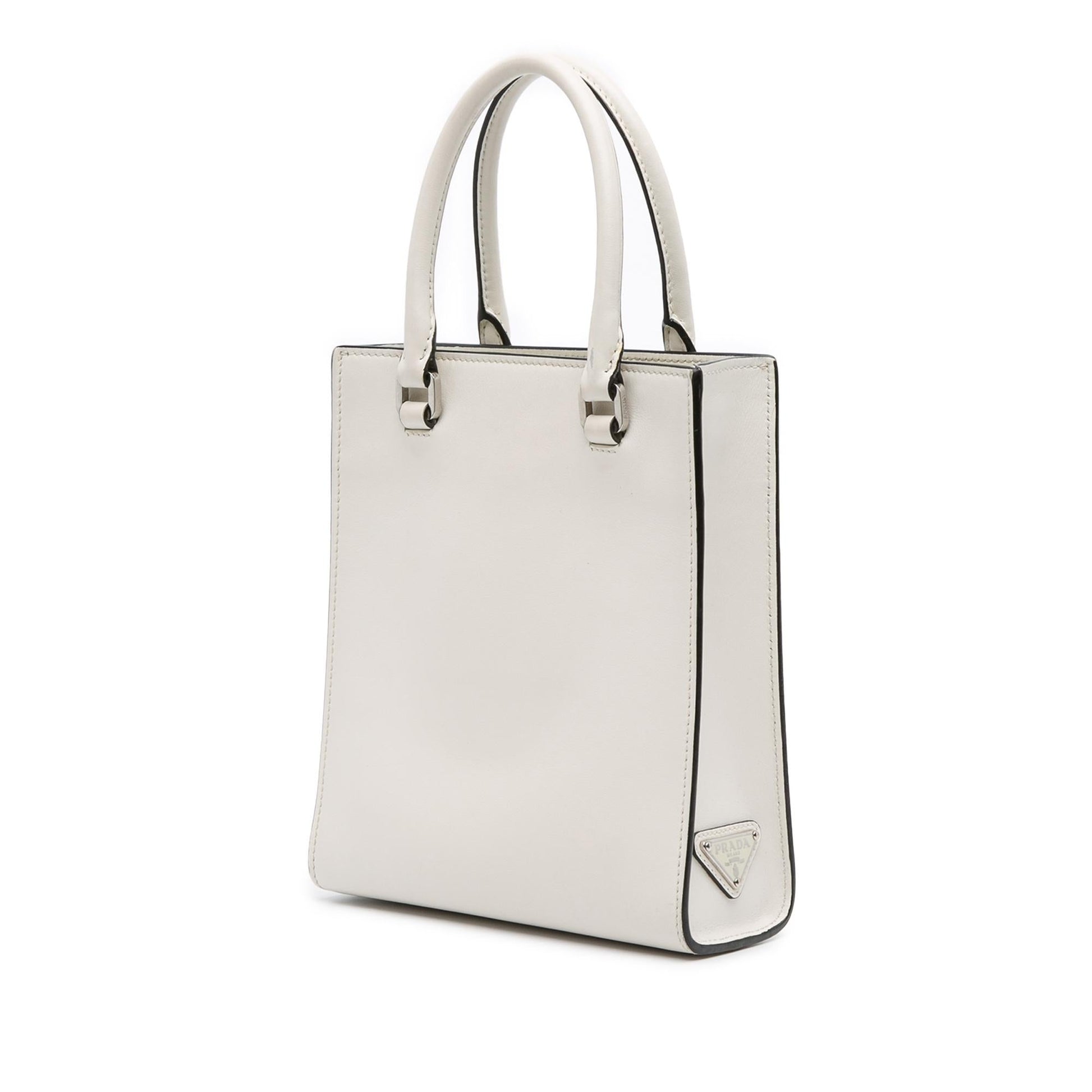 Prada Soft Calf Drill Satchel Mini Logo Satchel Bag