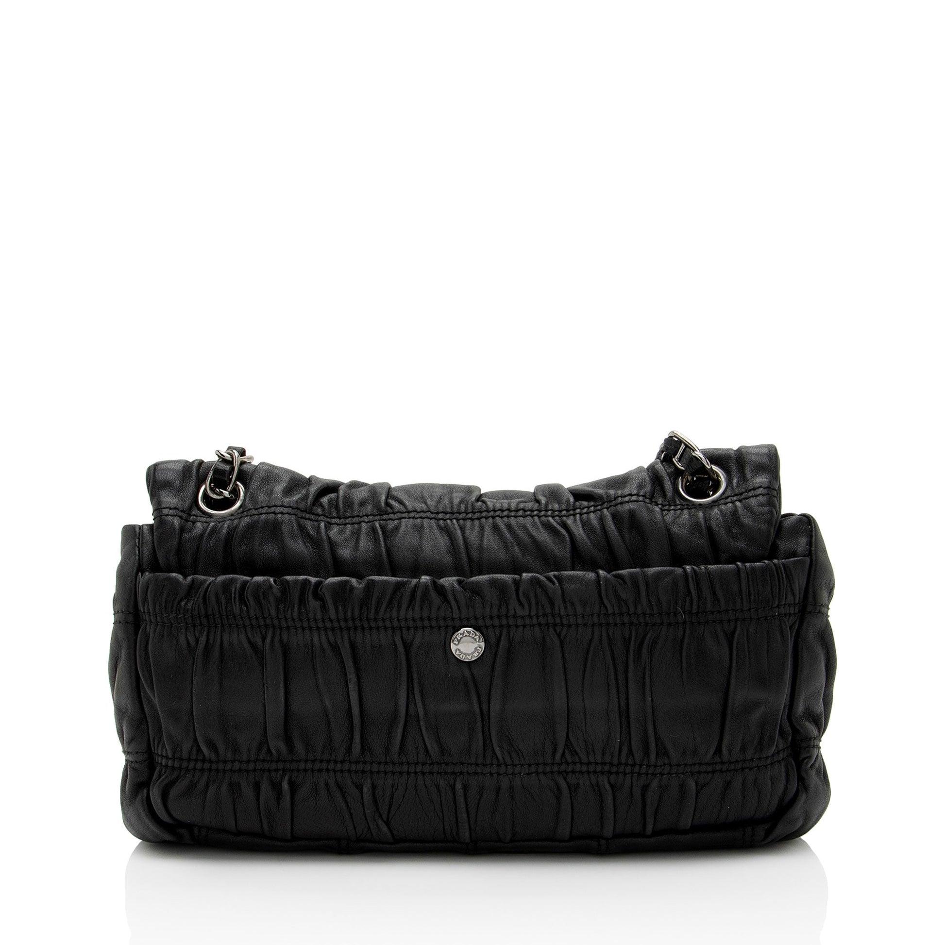Prada Nappa Gaufre Shoulder Bag Chain