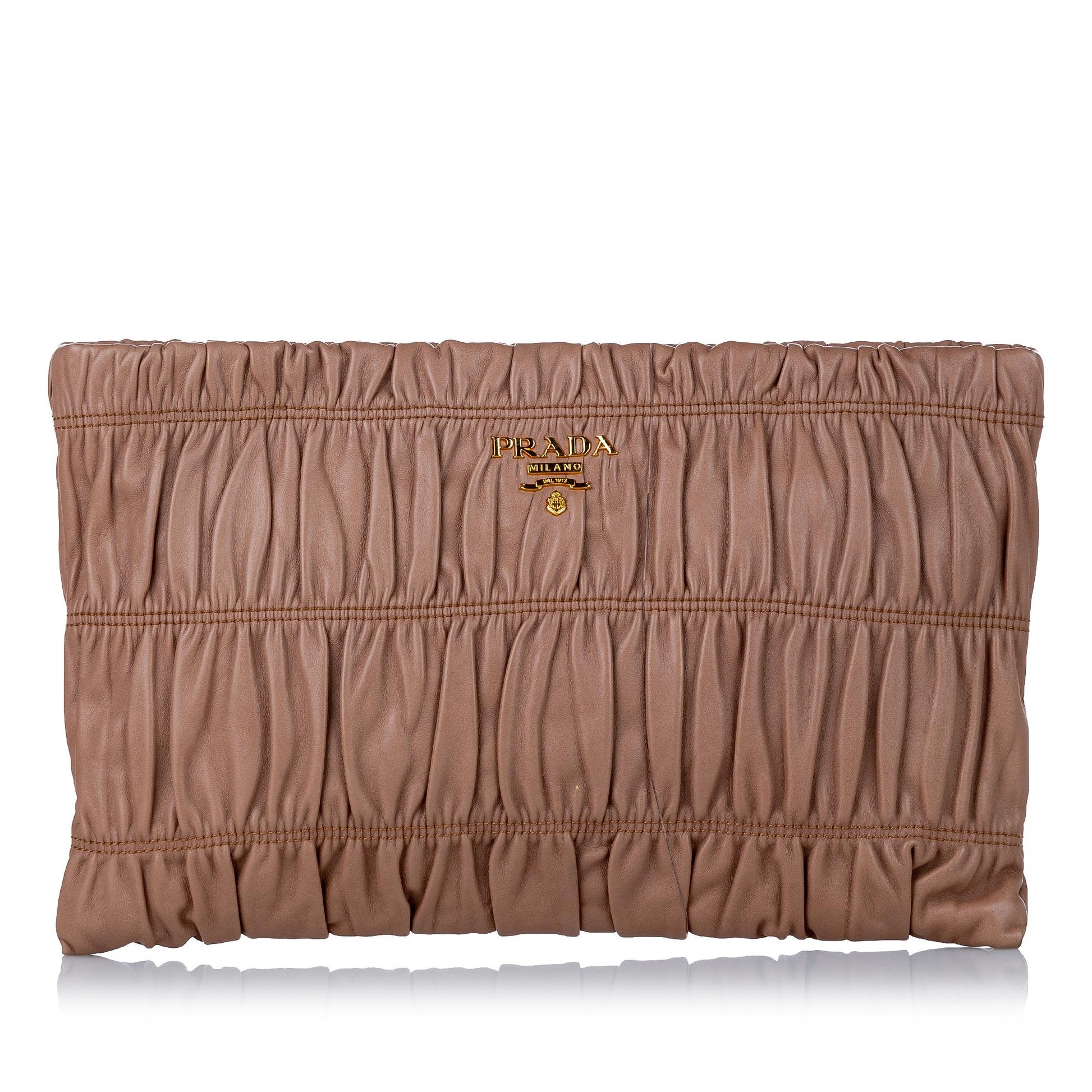 Prada Nappa Gaufre Clutch Bag Shg