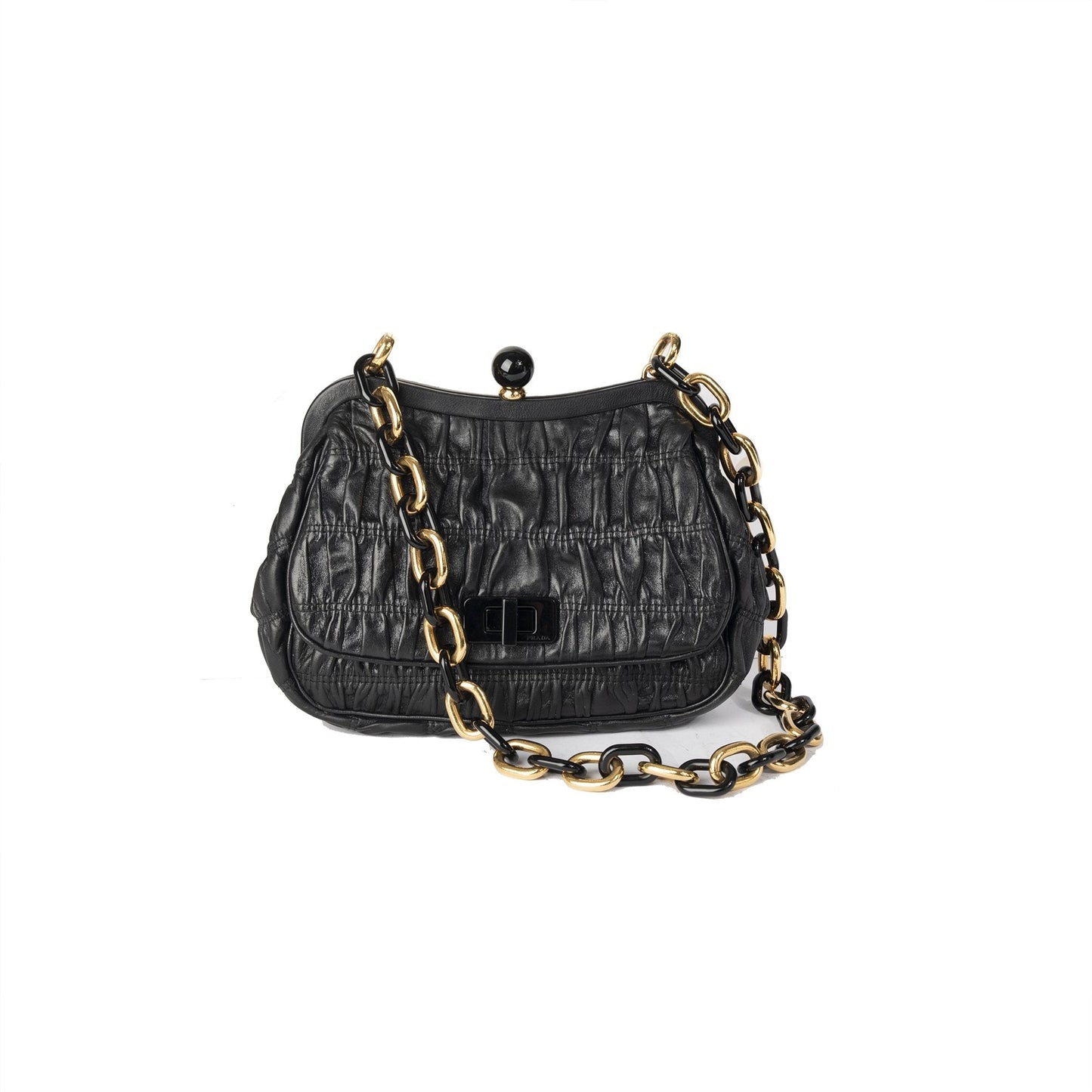 Prada Nappa Gaufre Frame Bag Travel Bag