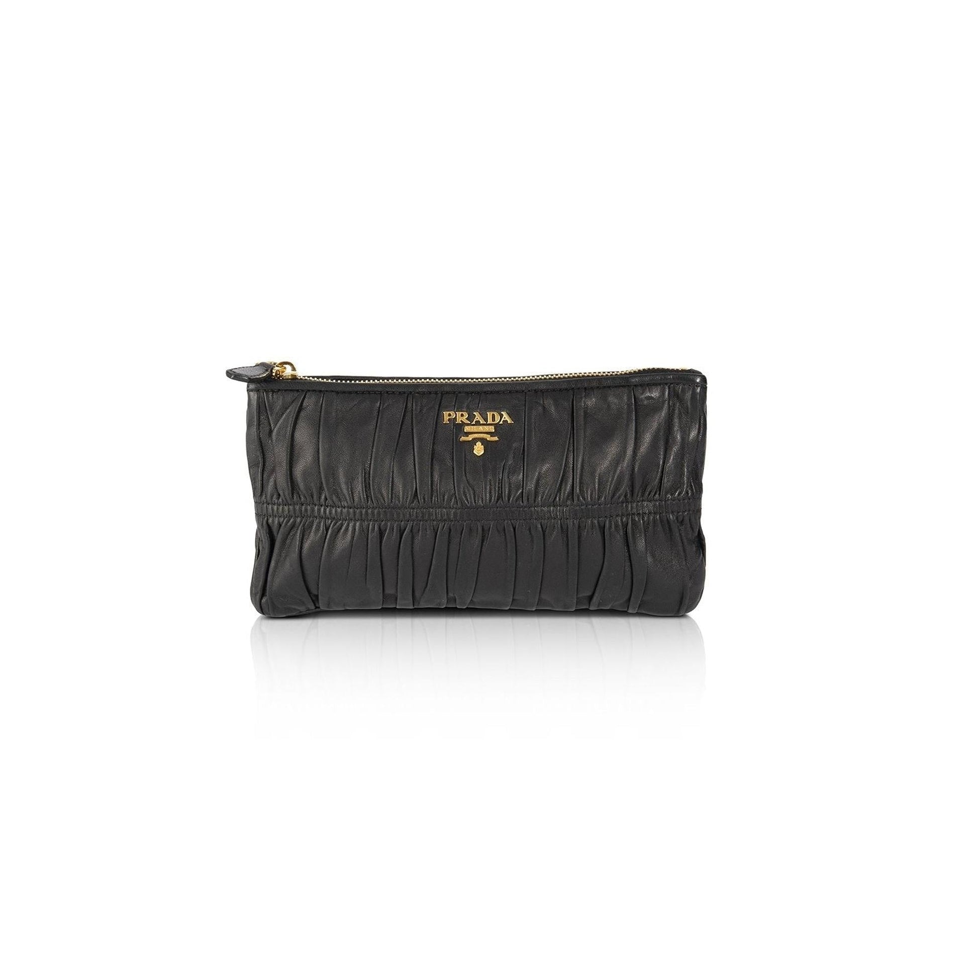 Prada Nappa Gaufre Pouch Handbag Travel Bag