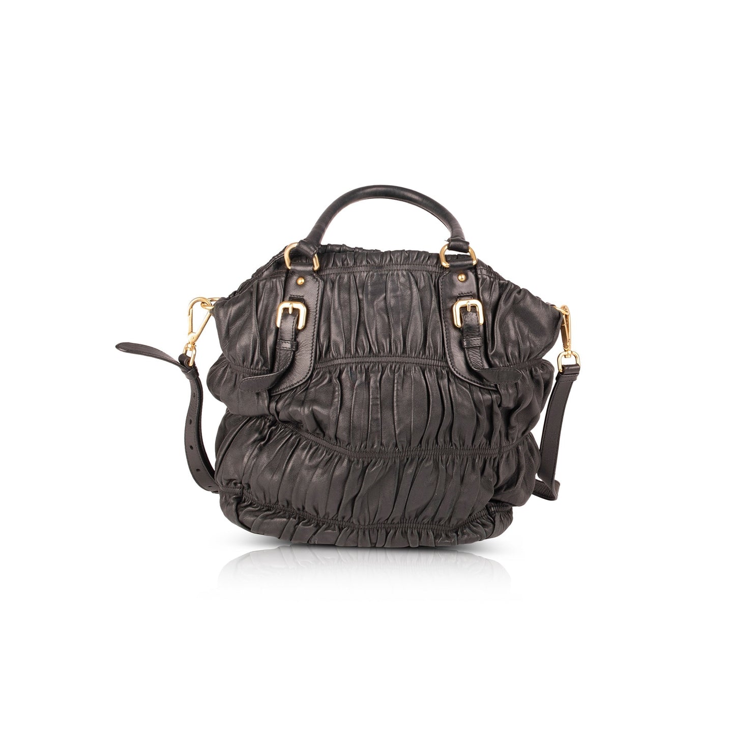 Prada Nappa Gaufre Satchel Handbag Travel Bag