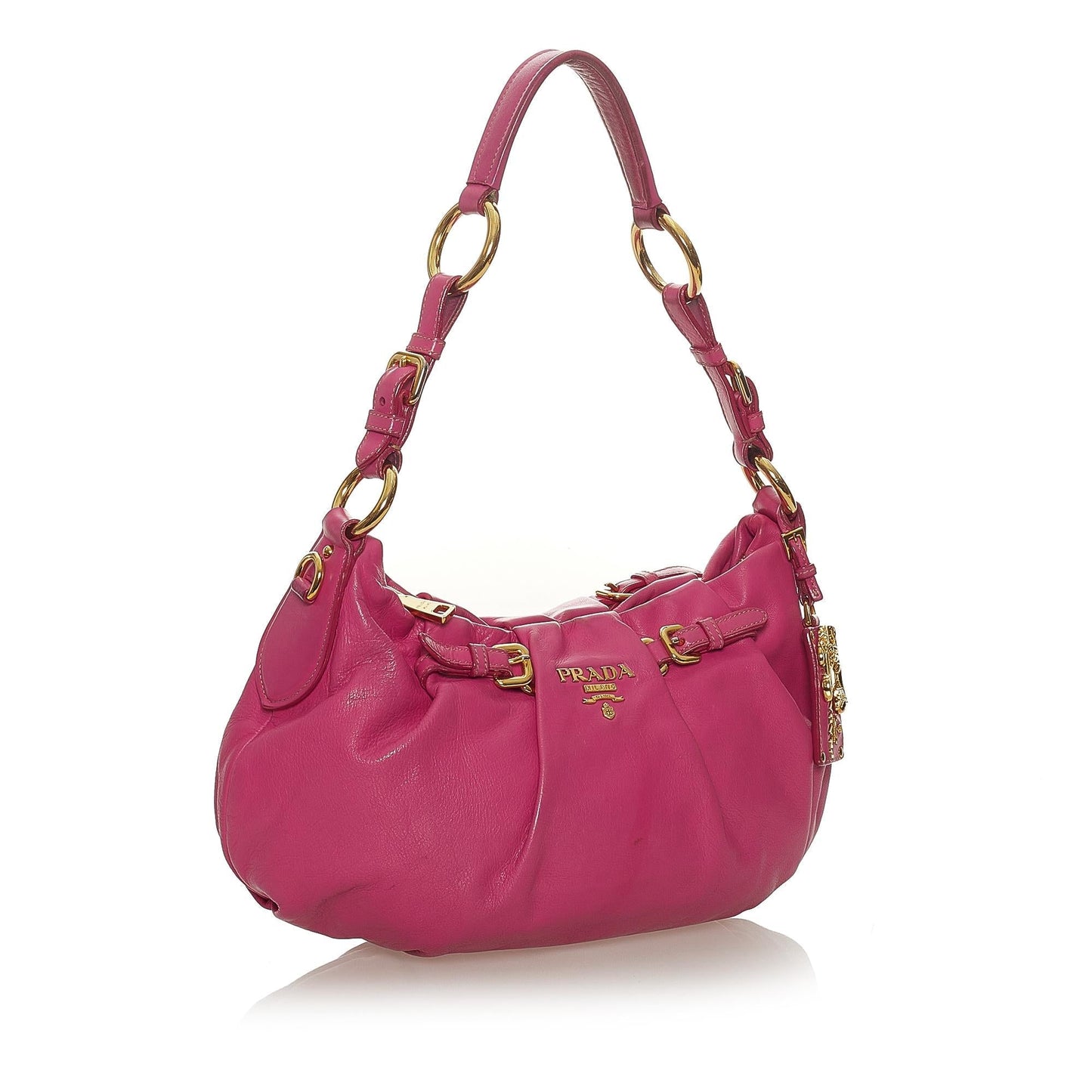 Prada Nappa Baguette Shg Handbag Leather Shoulder Bag