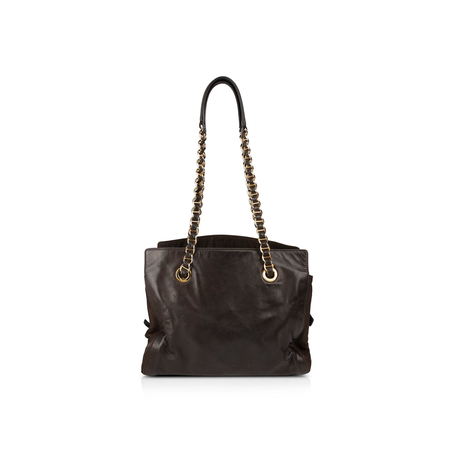Prada Nappa & Tessuto Catena Bag Leather Nylon Travel Bag