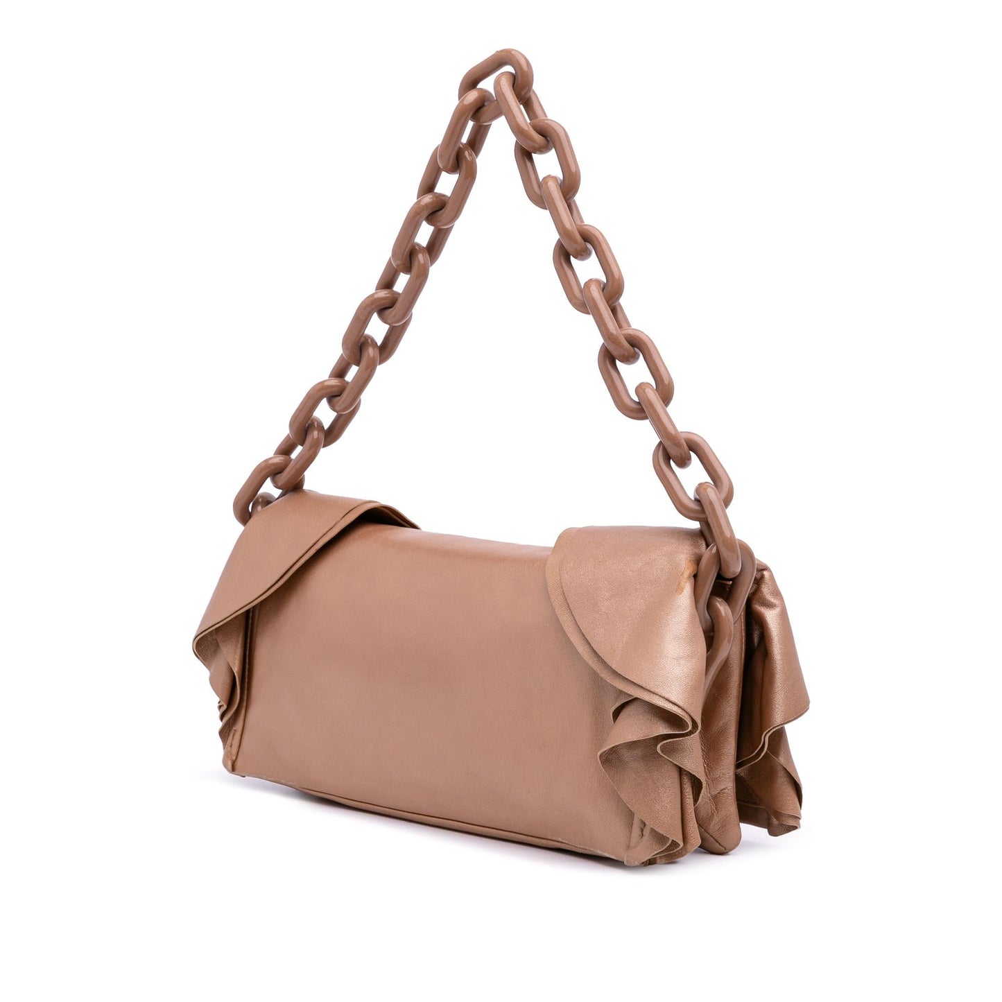 Prada Nappa Ruffle Resin Shoulder Bag Chain