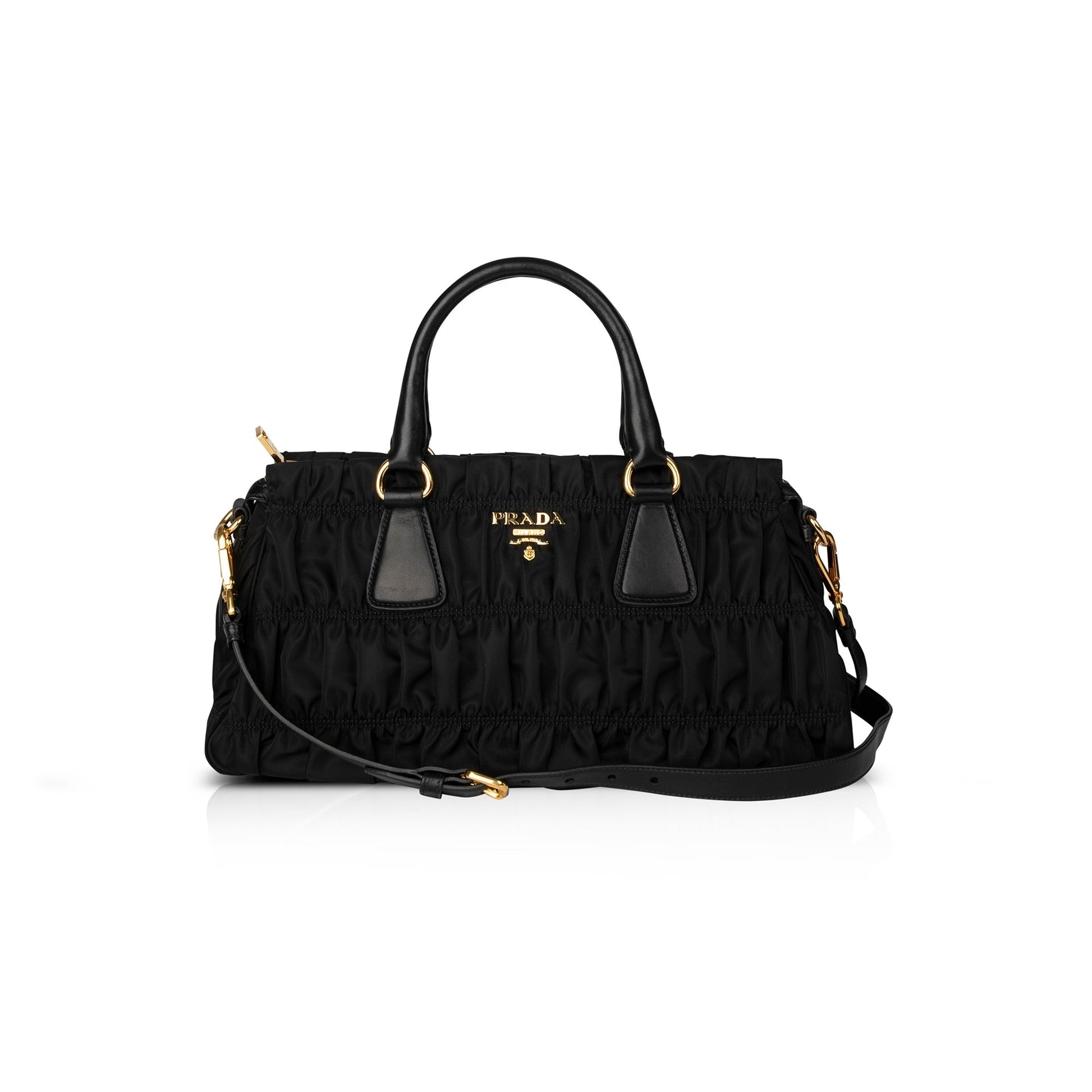 Prada Nappa Trimmed Tessuto Gaufre Tote Handbag Tote Bag