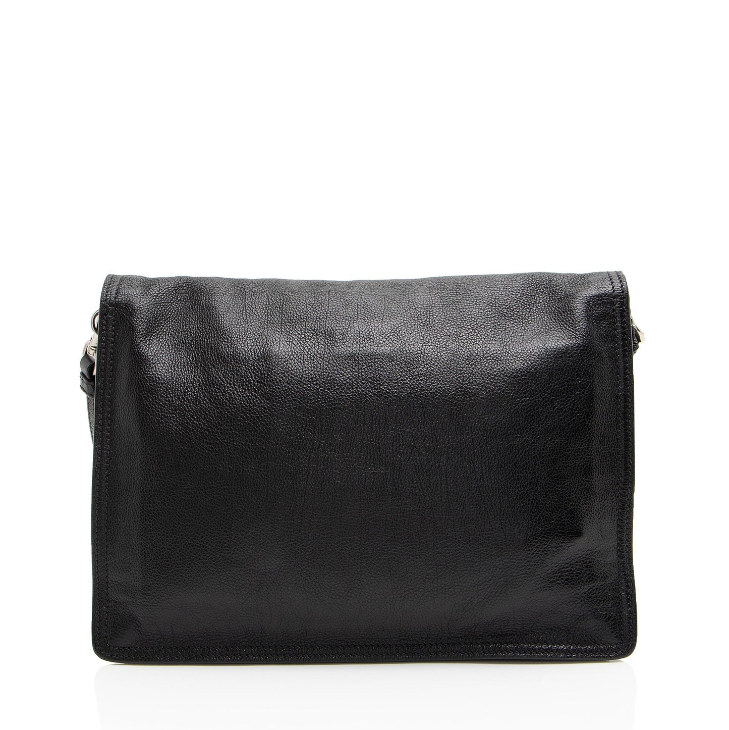 Prada Ombre Glace Calf Etiquette Messenger Flap Shoulder Bag
