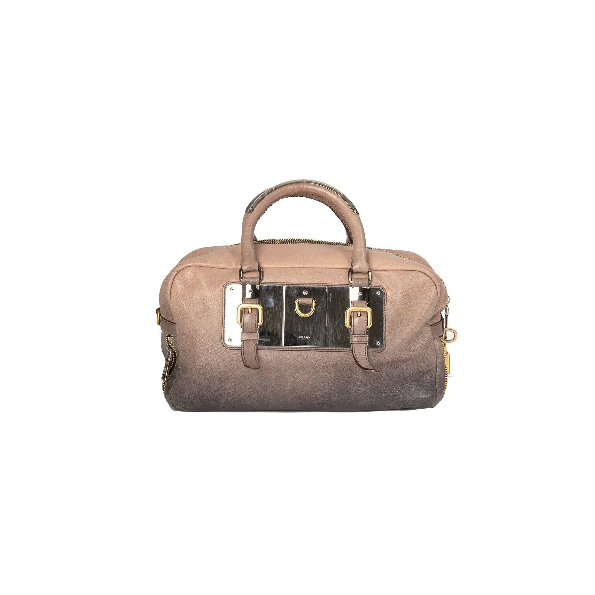 Prada Ombre Glace Zippers Bauletto Bag Travel Bag
