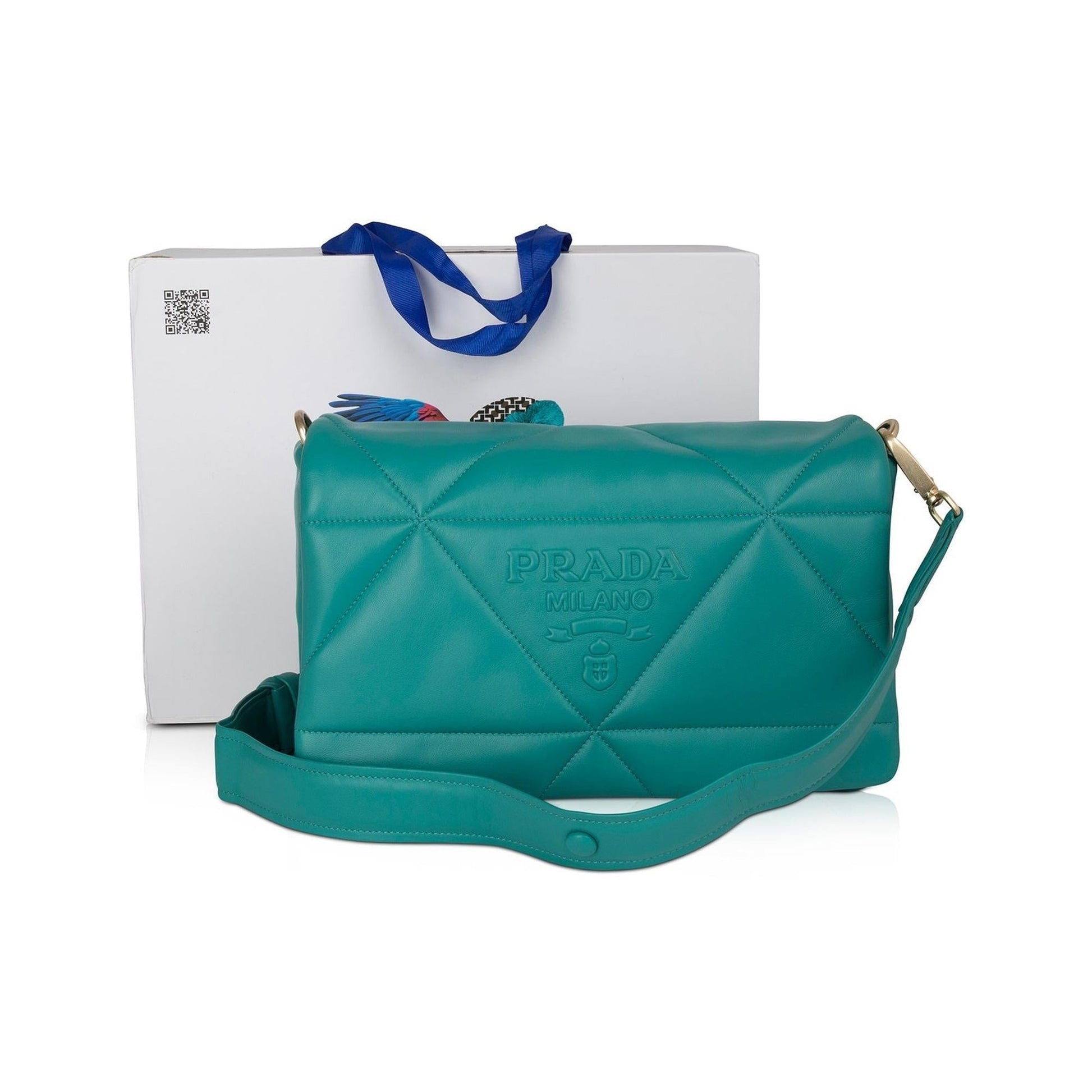 Prada Padded Nappa Shoulder Bag Leather Chain