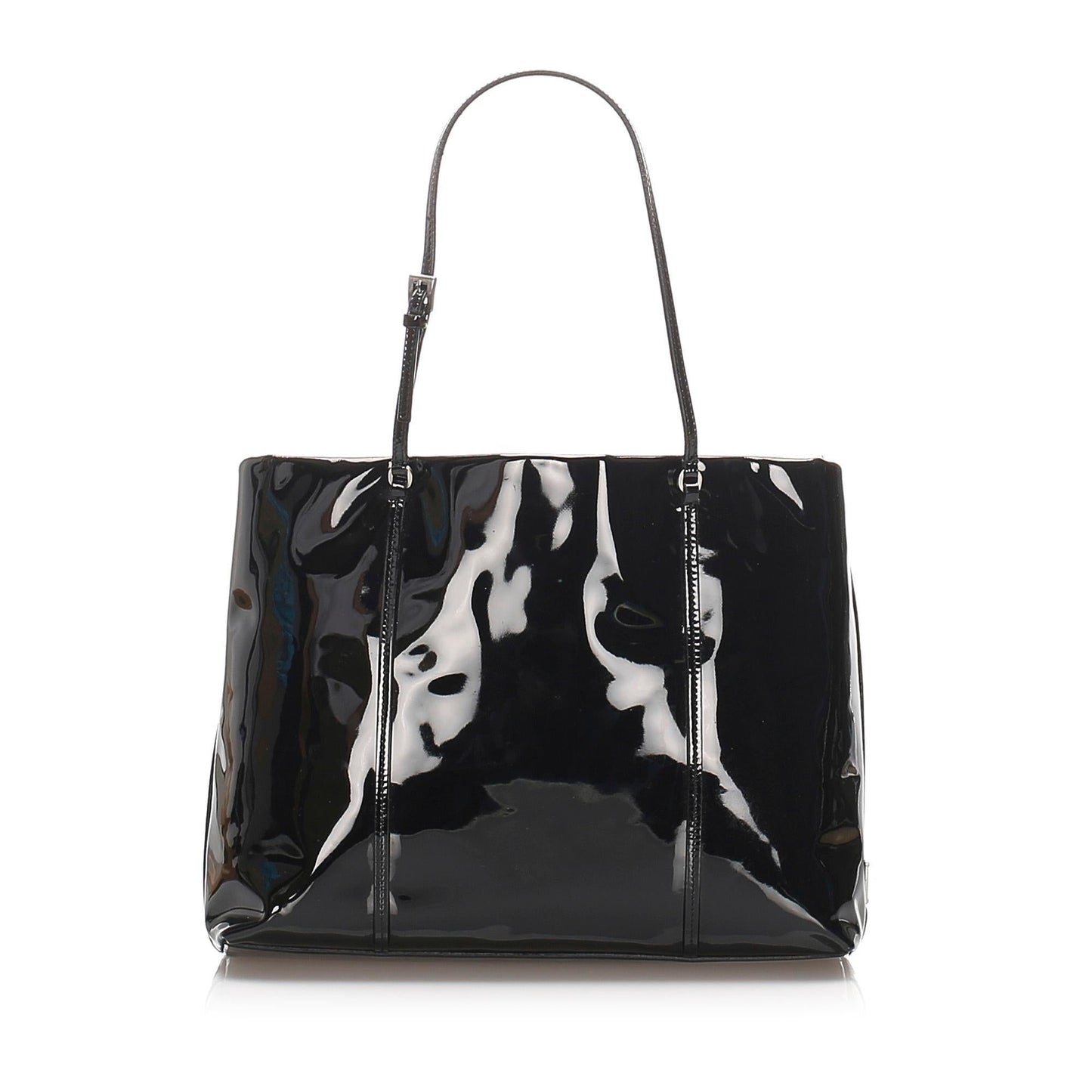 Prada Tote Leather Patent Tote Bag