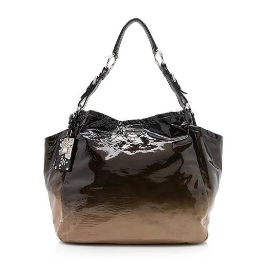 Prada Ombre Shopping Tote Final Sale Leather Patent Tote Bag
