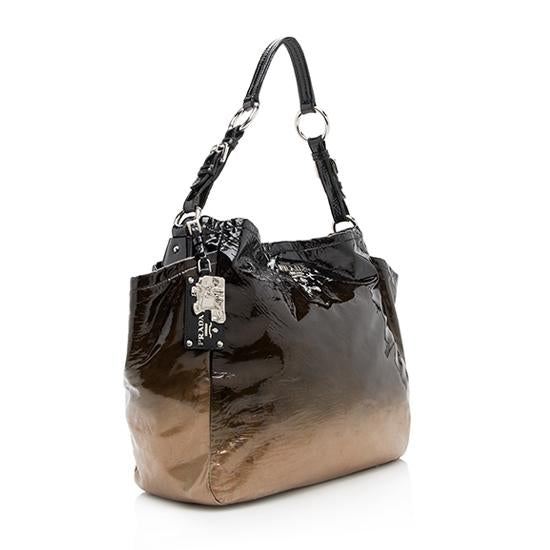Prada Ombre Shopping Tote Final Sale Leather Patent Tote Bag