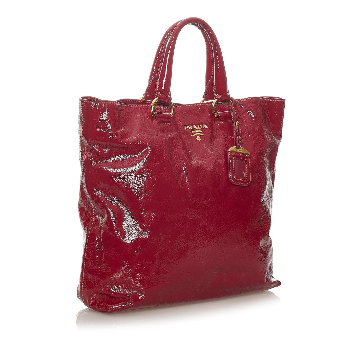Prada Satchel Shg Leather Patent Satchel Bag